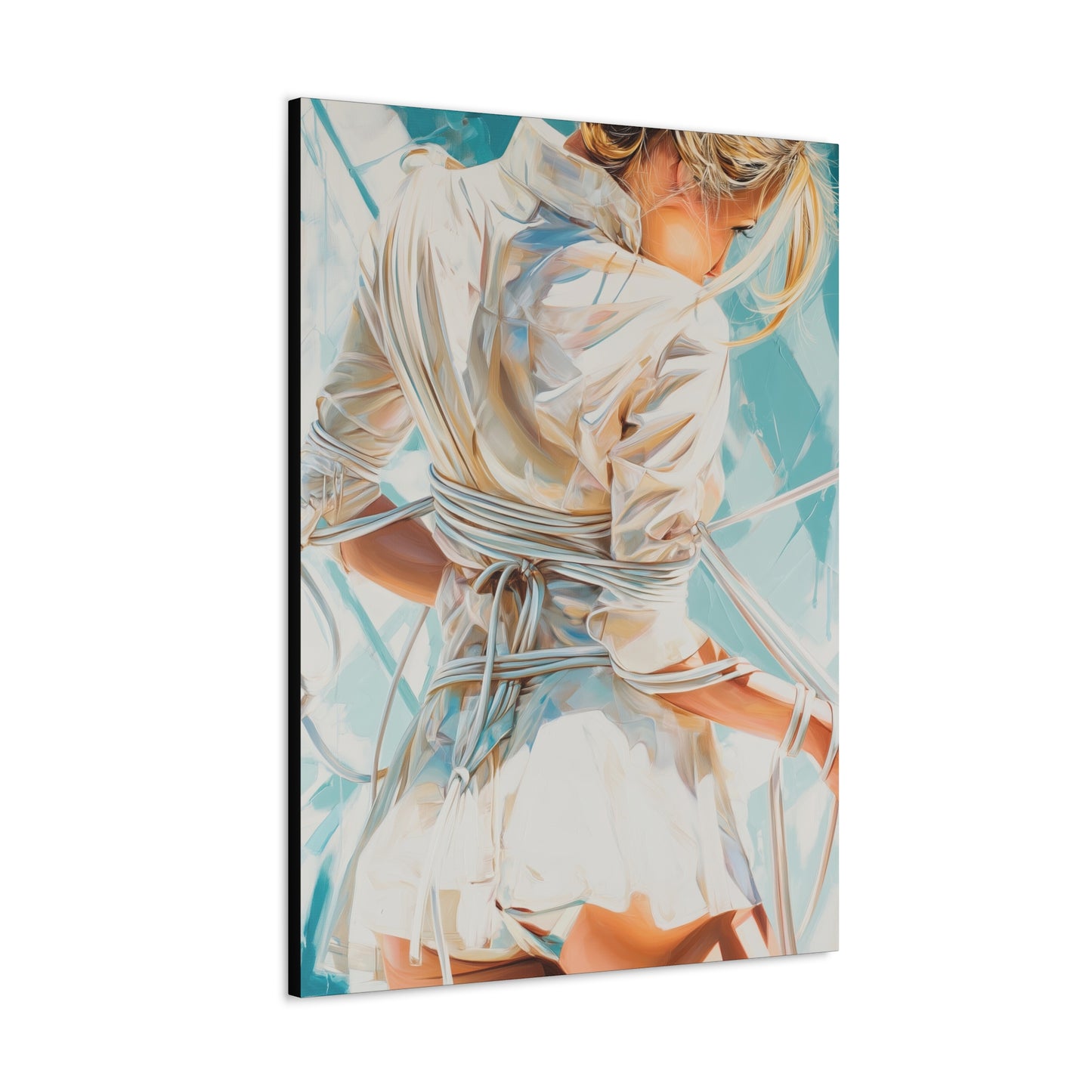 Gallery Wrapped Canvas, Ropes and Reverence Art Canvas, Erotic Shibari Art Canvas – Hannah's Sister