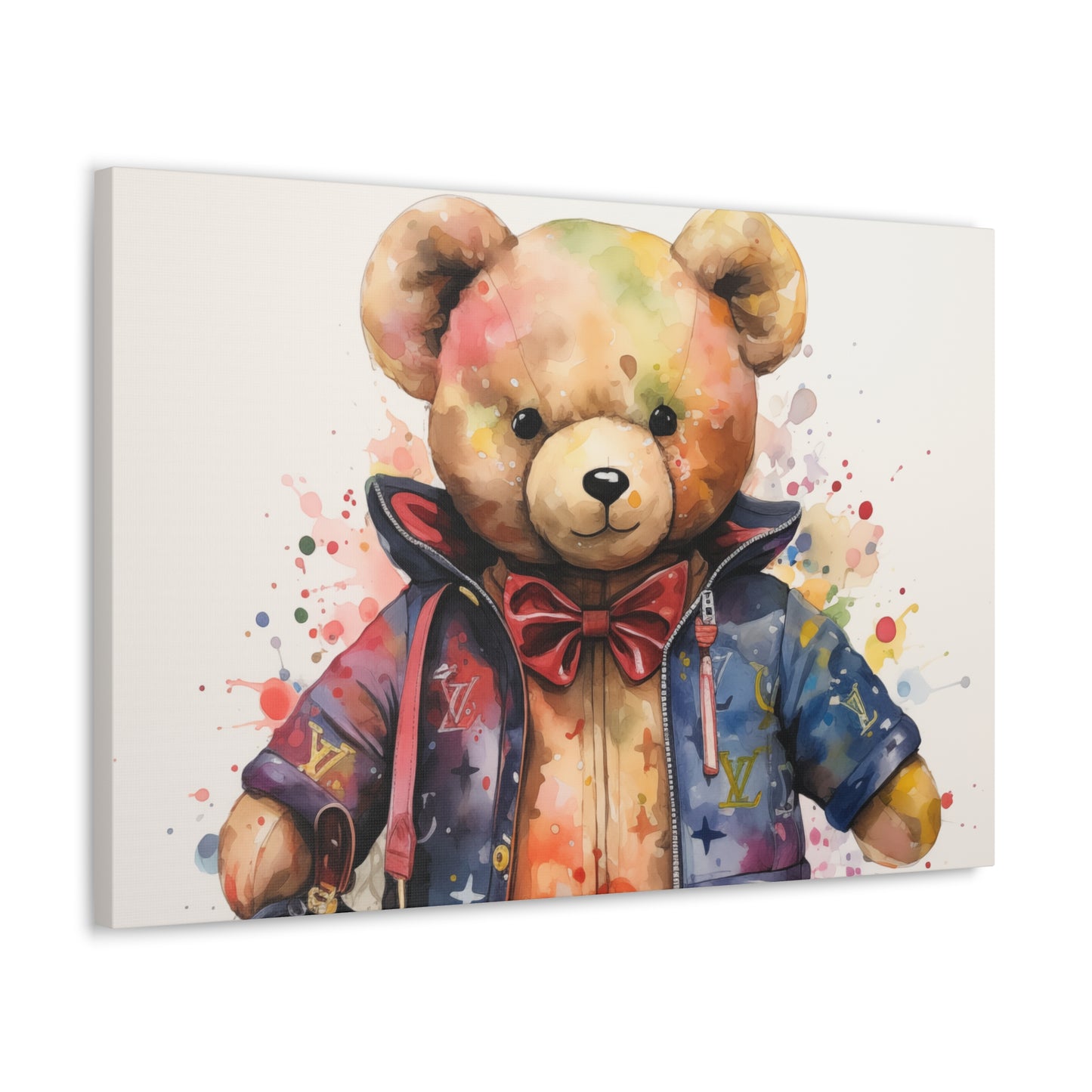 Canvas Gallery Wrap - LV Bear Wall Art - Drip