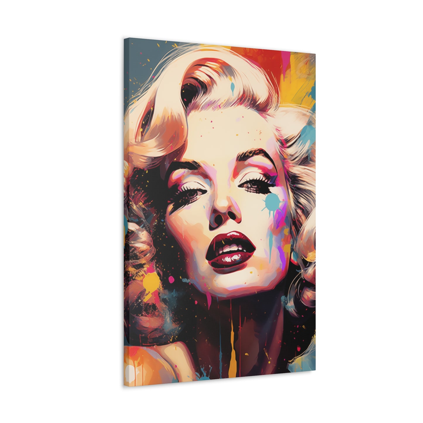 Canvas Wall Art, Gallery Wrapped Pop Art, Celebrity Wall Art – Marilyn Monroe - Abstract