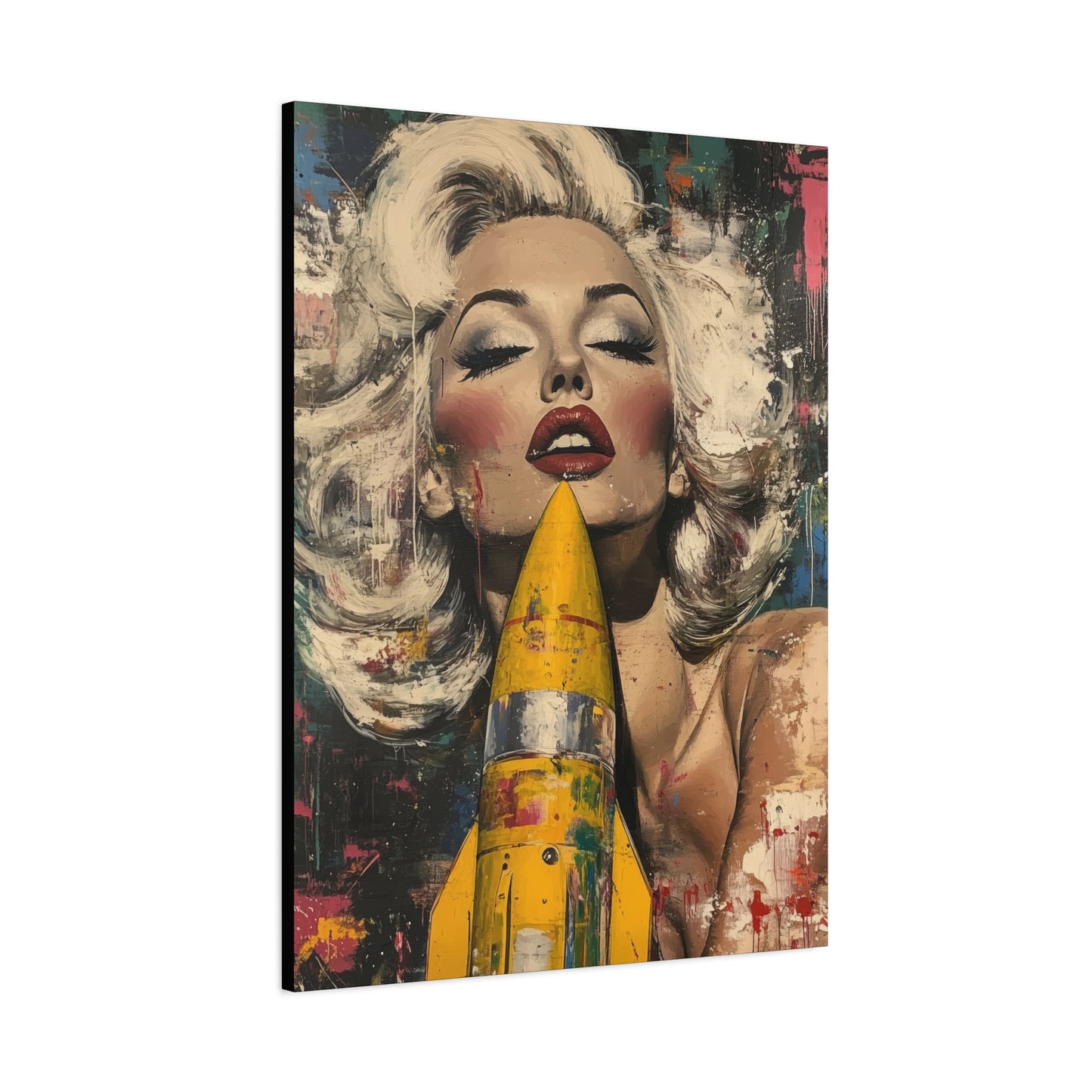 Gallery Wrapped Canvas, Guilt and Grit Adult Art Canvas, Erotic Pinup Art Canvas – Jennifer
