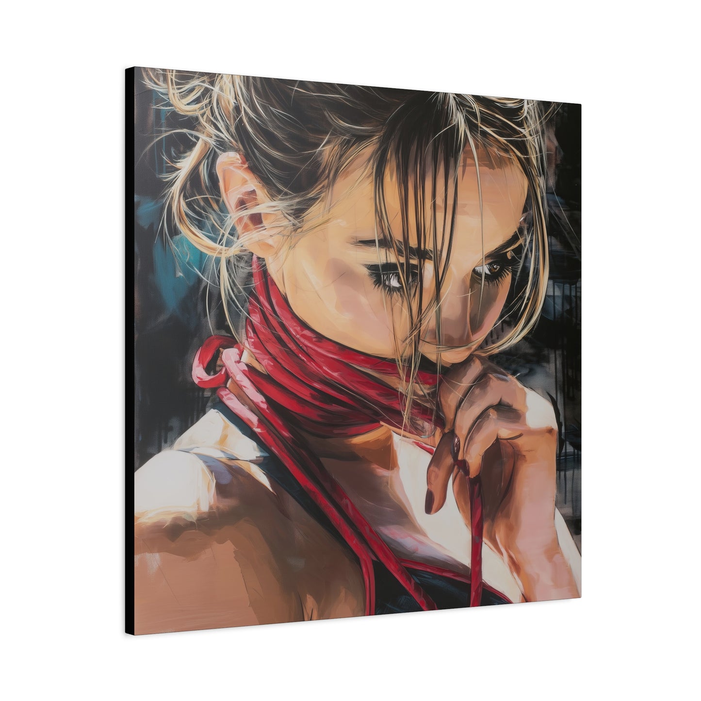 Gallery Wrapped Canvas, Ropes and Reverence Art Canvas, Erotic Shibari Art Canvas – Aya
