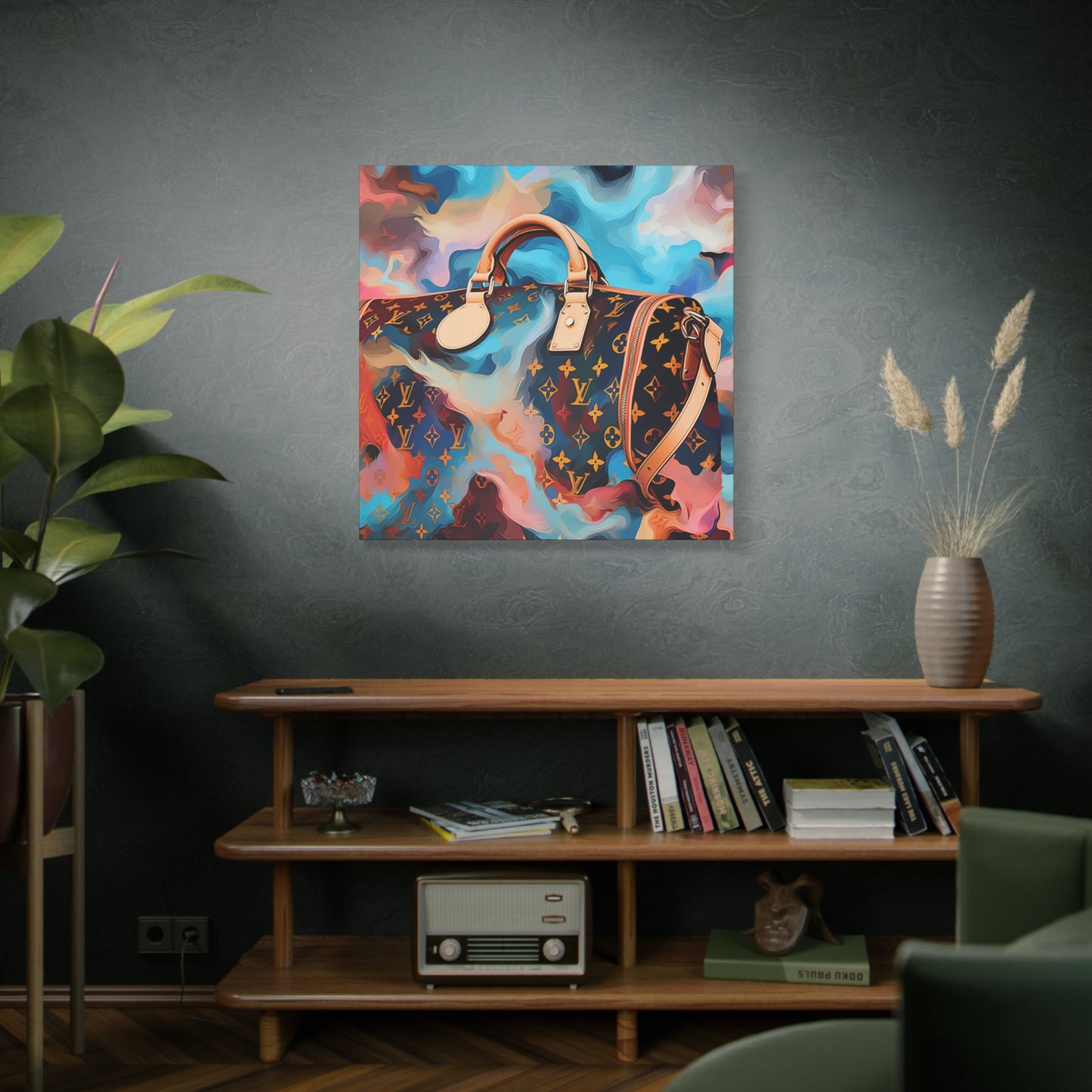 Canvas Gallery Wrap - LV Designer Inspired Wall Art - Abstract