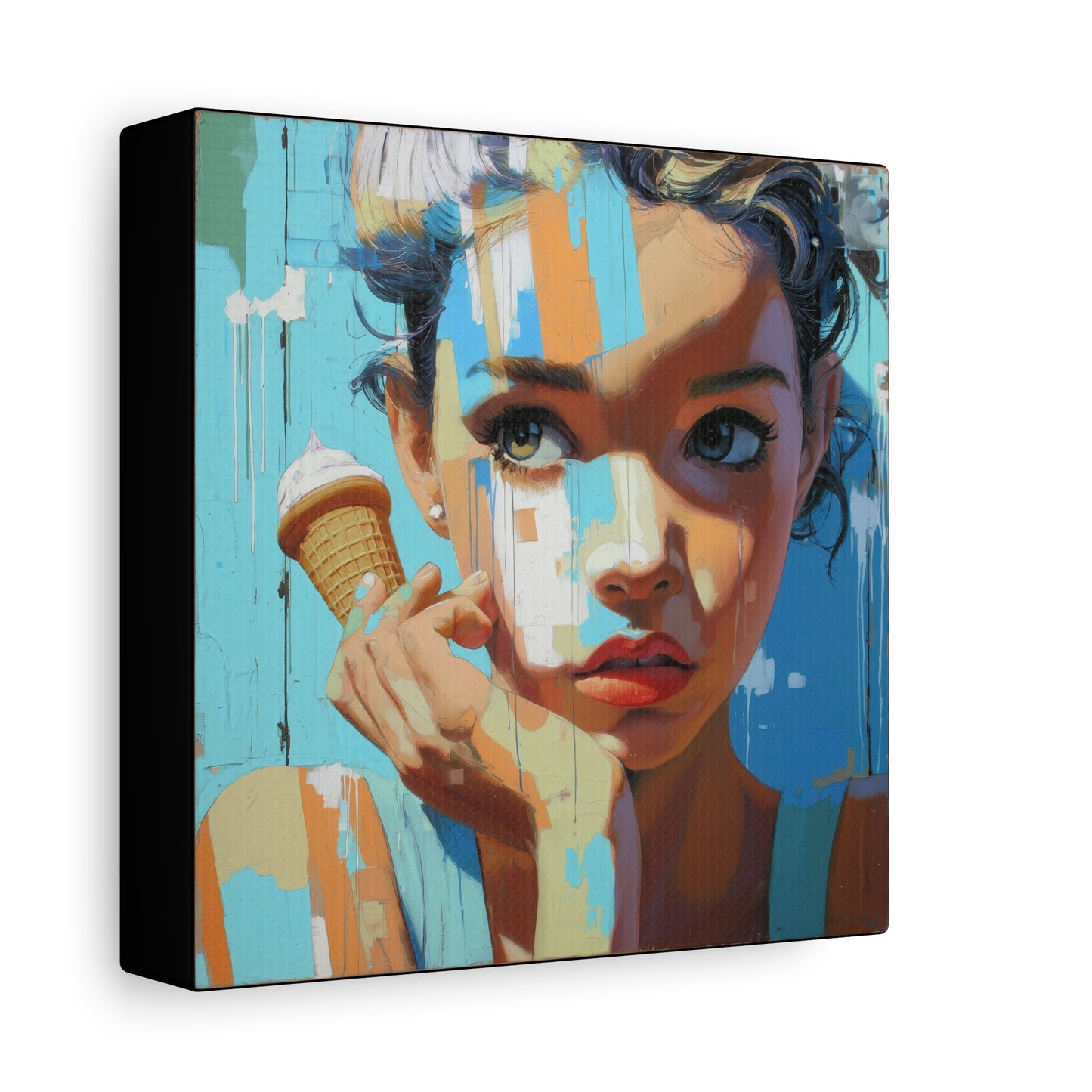 Gallery Wrapped Canvas, Sweet Summer Nostalgia, Sugar and Spice Art Canvas, Ice Cream Dreams Art – Rue
