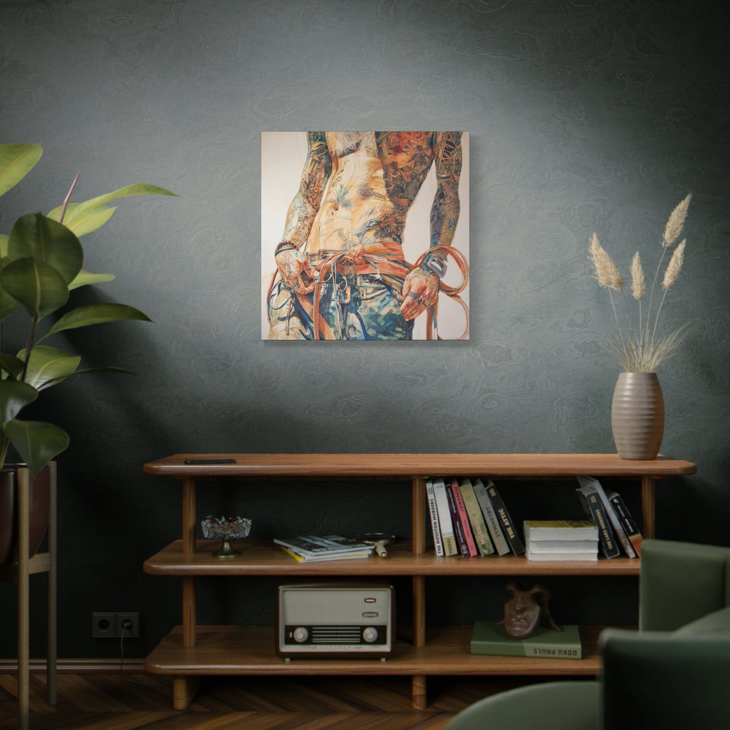 Gallery Wrapped Canvas, Ropes and Reverence Art Canvas, Erotic Shibari Art Canvas – Leif