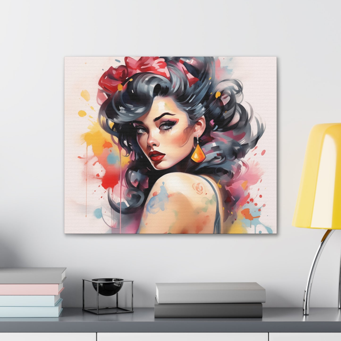 Canvas Wall Art, Gallery Wrapped Pop Art, Femme Doll Wall Art – Genevieve