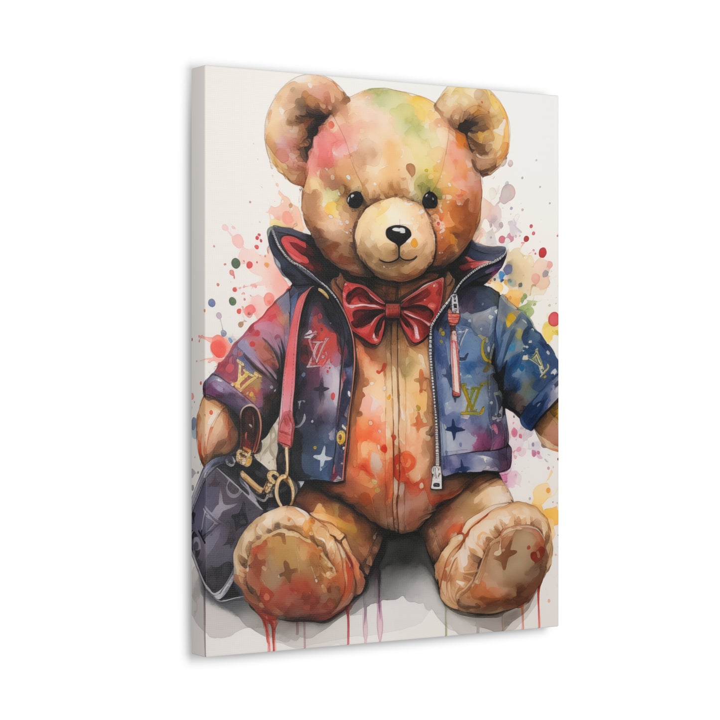Canvas Gallery Wrap - LV Bear Wall Art - Drip
