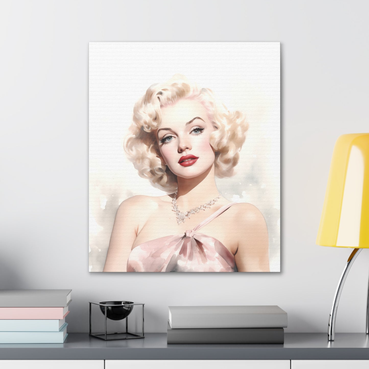 Canvas Wall Art, Gallery Wrapped Pop Art, Celebrity Wall Art – Marilyn Monroe - Pink
