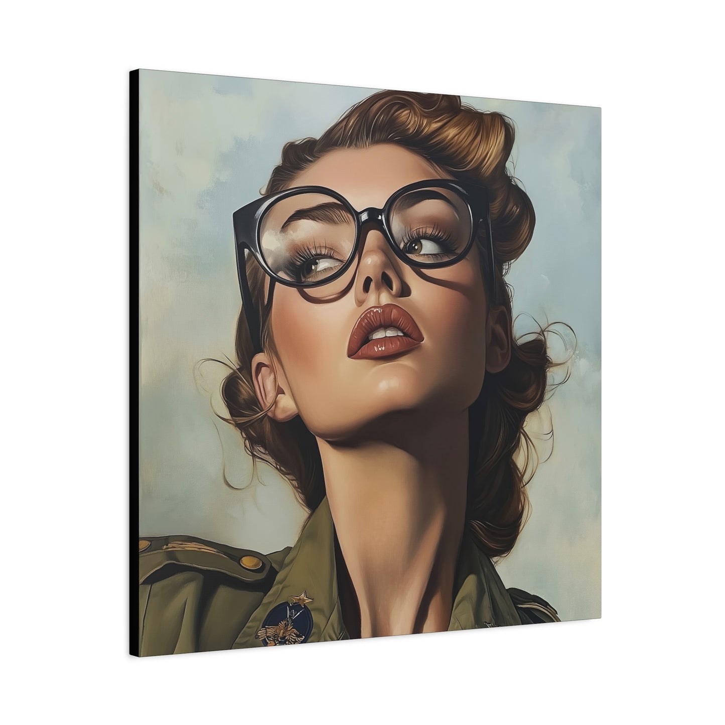 Gallery Wrapped Canvas, Liberty and Lace Art Canvas, Erotic Pinup Art Canvas – Penelope