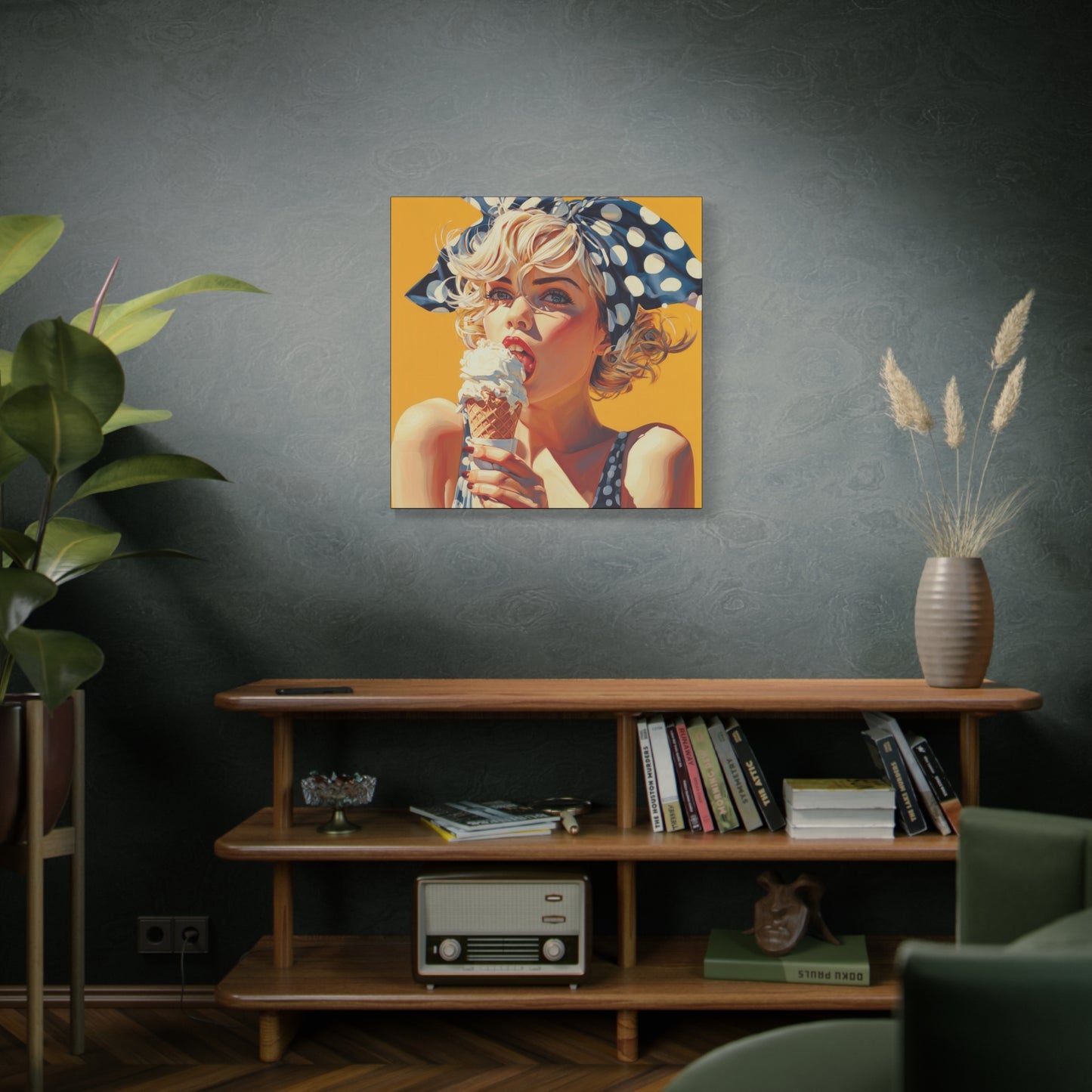 Gallery Wrapped Canvas, Sweet Summer Nostalgia, Sugar and Spice Art Canvas, Ice Cream Dreams Art – Ellie