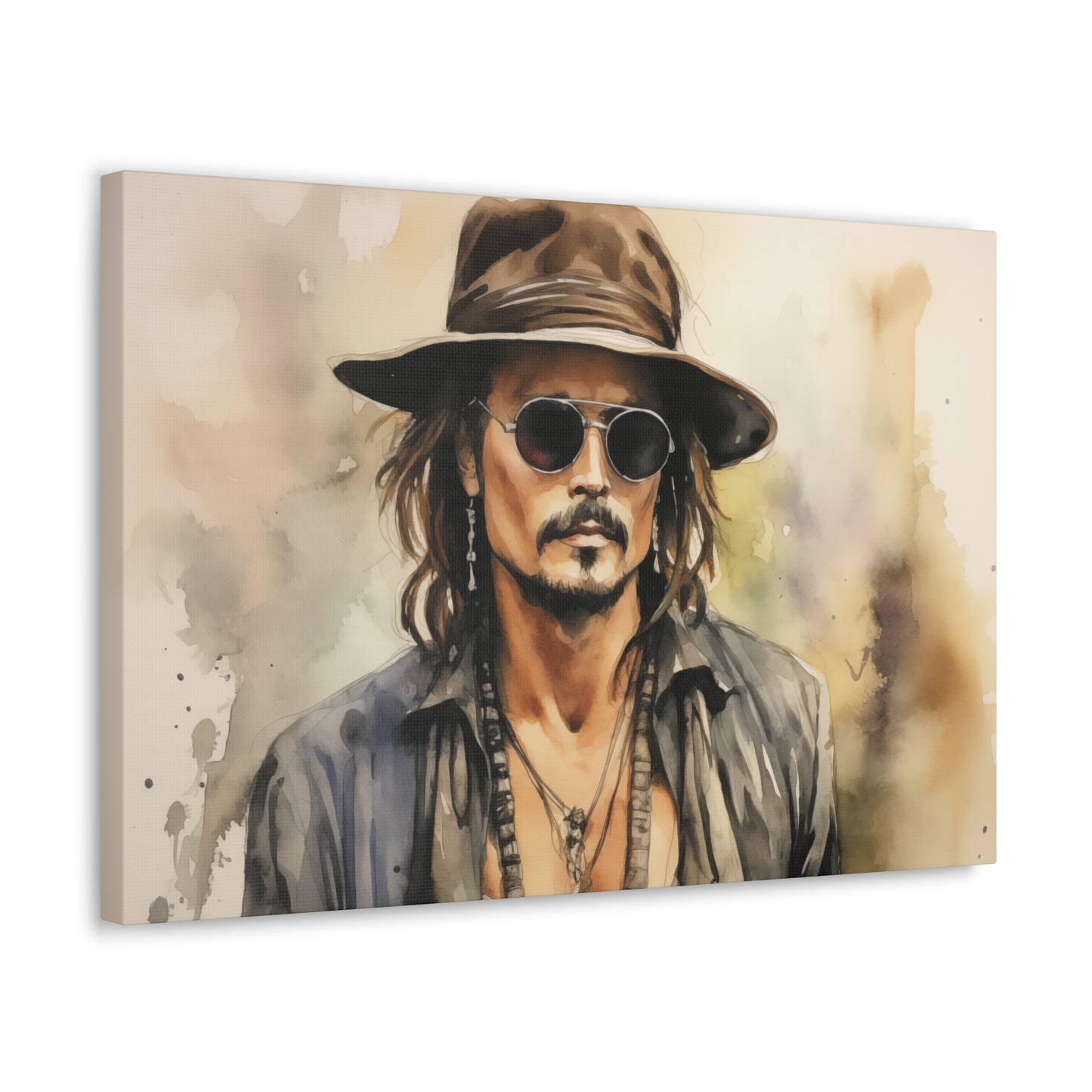 Gallery Wrapped Canvas, Celebrity Inspired, Pop Art Canvas – Johnny