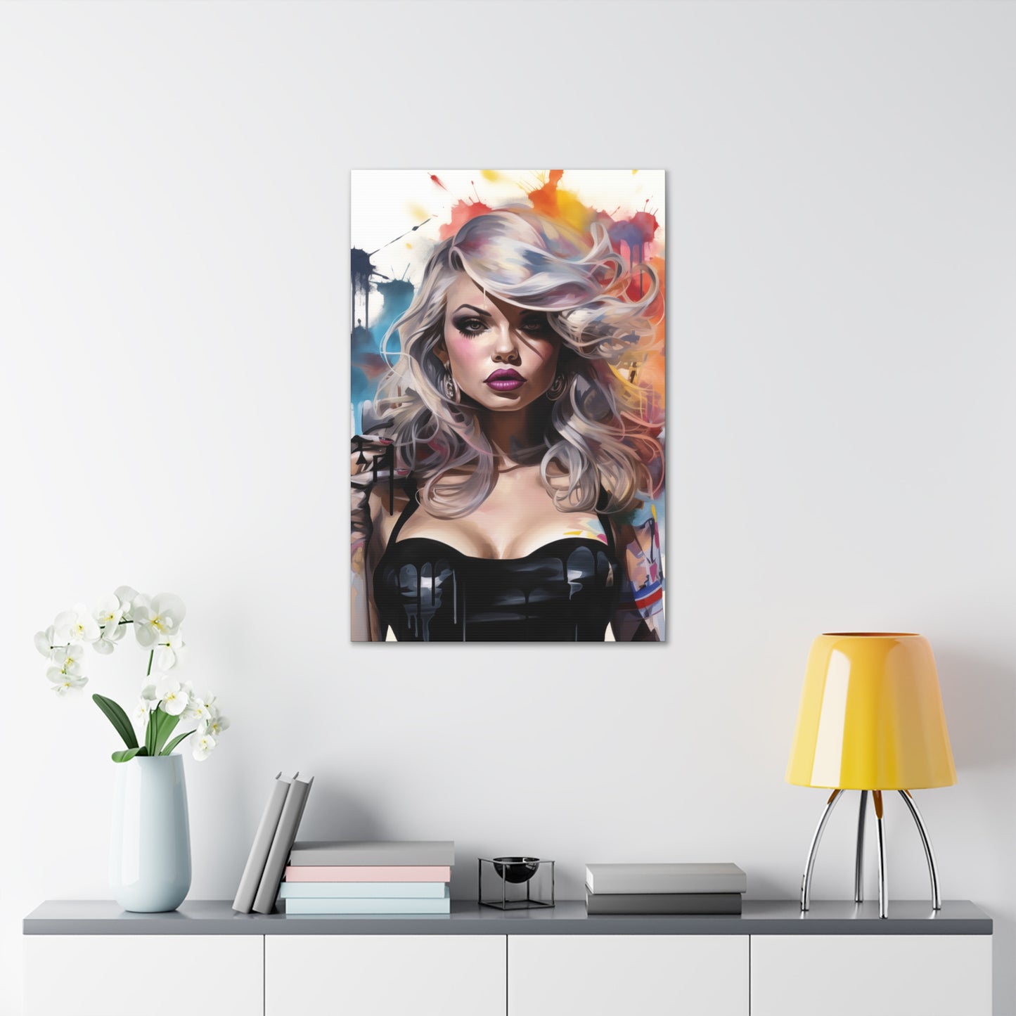 Canvas Wall Art, Gallery Wrapped Pop Art, Femme Doll Wall Art – Zephyr