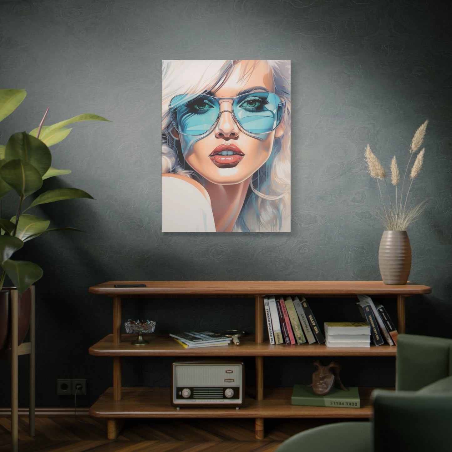 Canvas Gallery Wrapped High-Fashion Wall Art, Stylish Decor, Retro Femme Doll Pop Art – Nova