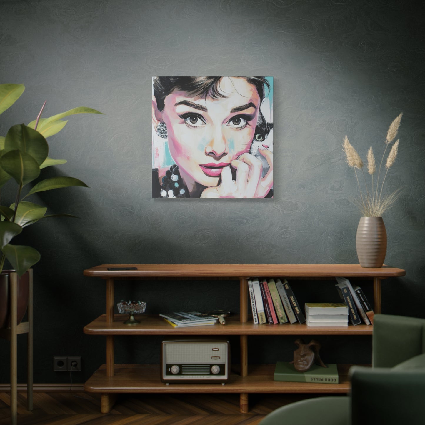 Gallery Wrapped Canvas, The Diva Project Art Canvas, Pinup Art Canvas – Audrey Hepburn - ONE
