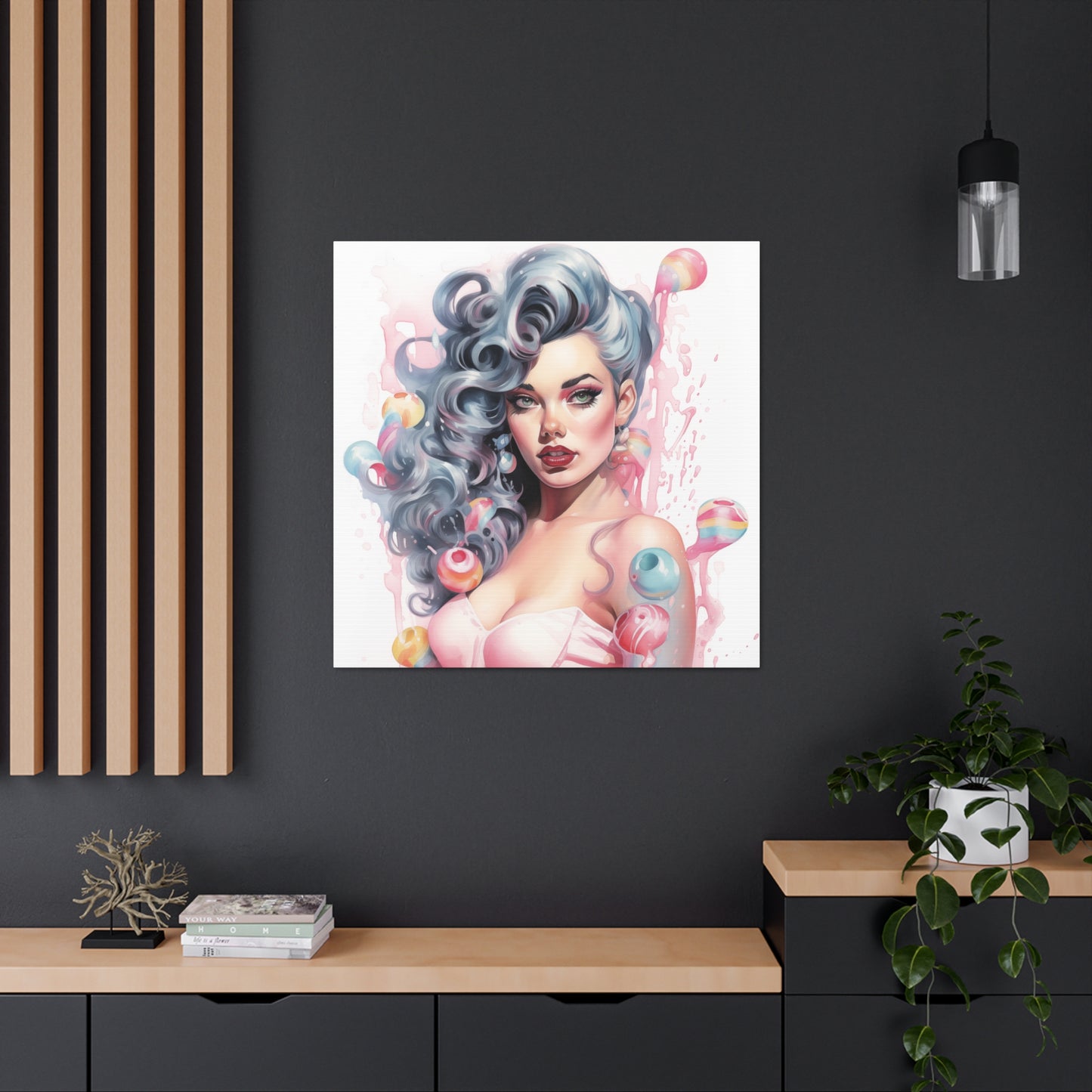 Canvas Wall Art, Gallery Wrapped Pop Art, Femme Doll Wall Art – Lux