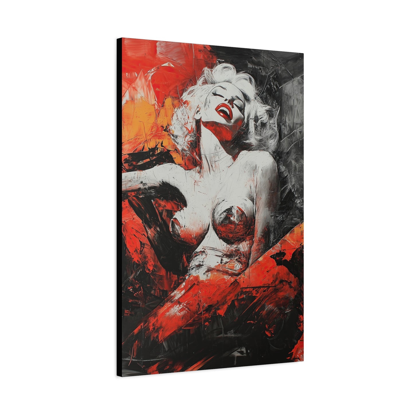 Gallery Wrapped Canvas, Guilt and Grit Adult Art Canvas, Erotic Pinup Art Canvas – Gianna