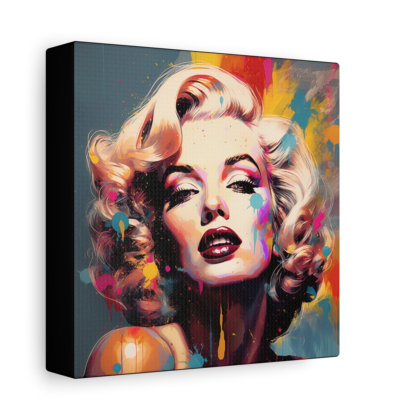 Canvas Wall Art, Gallery Wrapped Pop Art, Celebrity Wall Art – Marilyn Monroe - Abstract