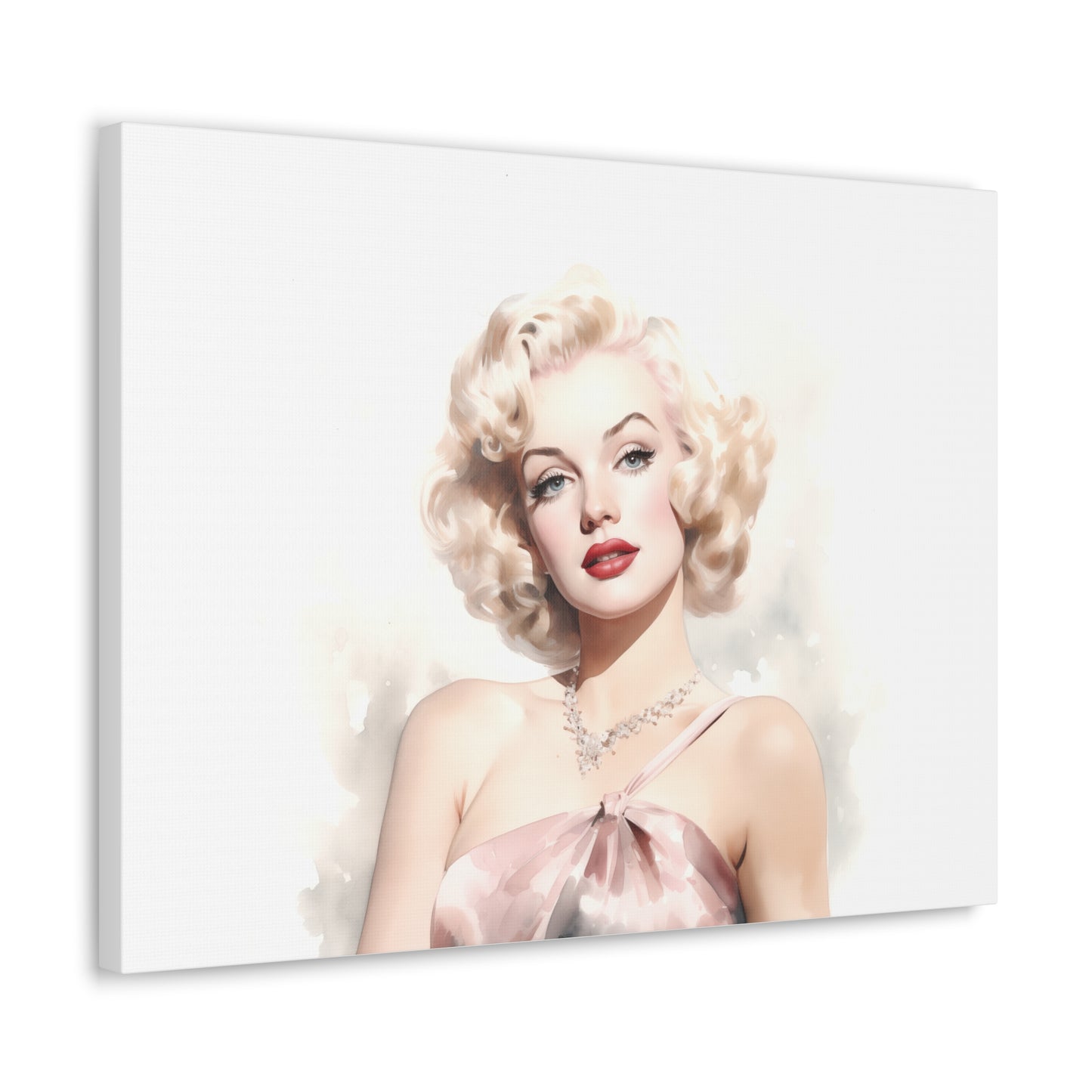 Canvas Wall Art, Gallery Wrapped Pop Art, Celebrity Wall Art – Marilyn Monroe - Pink