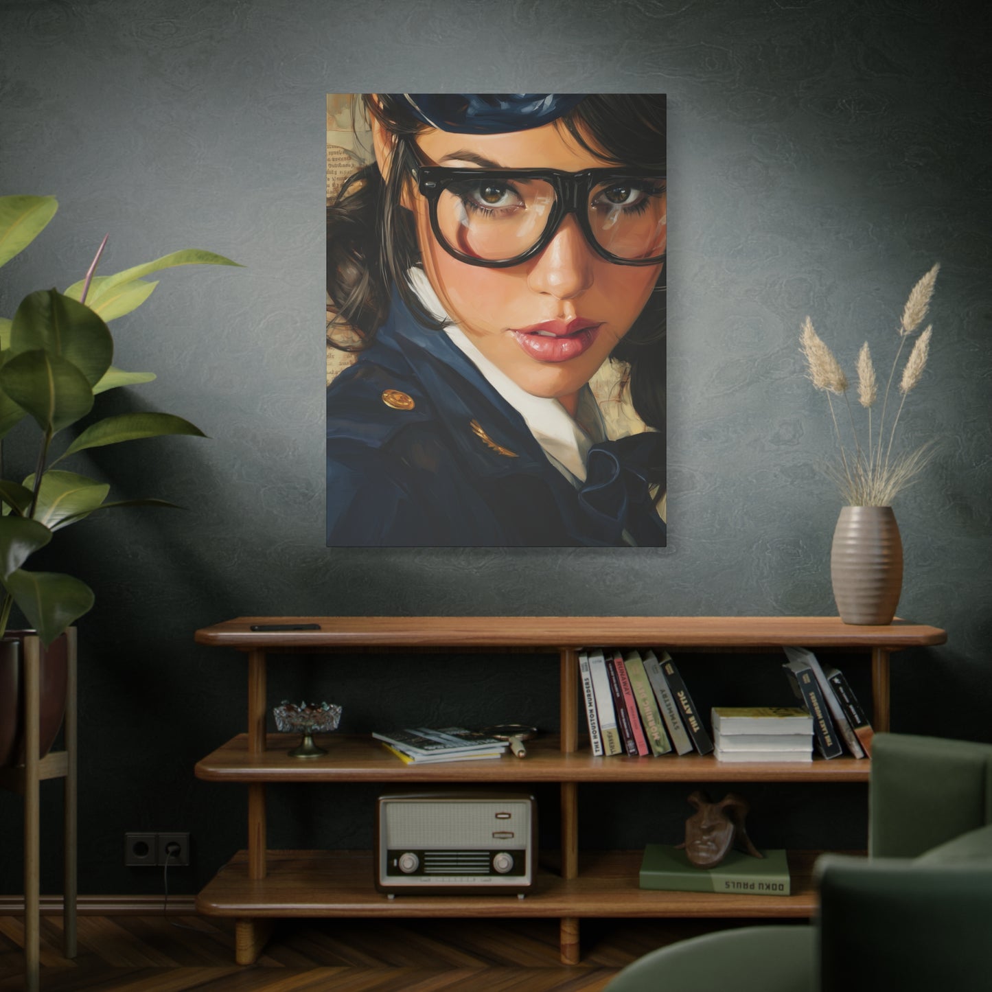 Gallery Wrapped Canvas, Liberty and Lace Art Canvas, Erotic Pinup Art Canvas – Lizzy