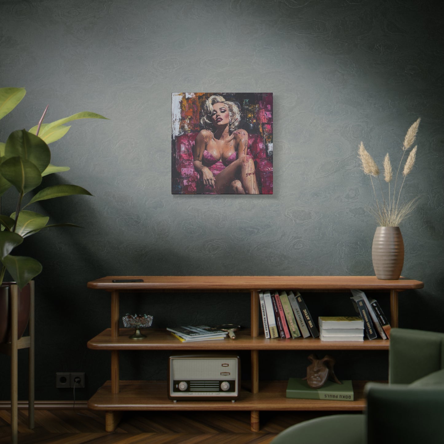 Gallery Wrapped Canvas, Guilt and Grit Art Canvas, Erotic Pinup Art Canvas – Alexis