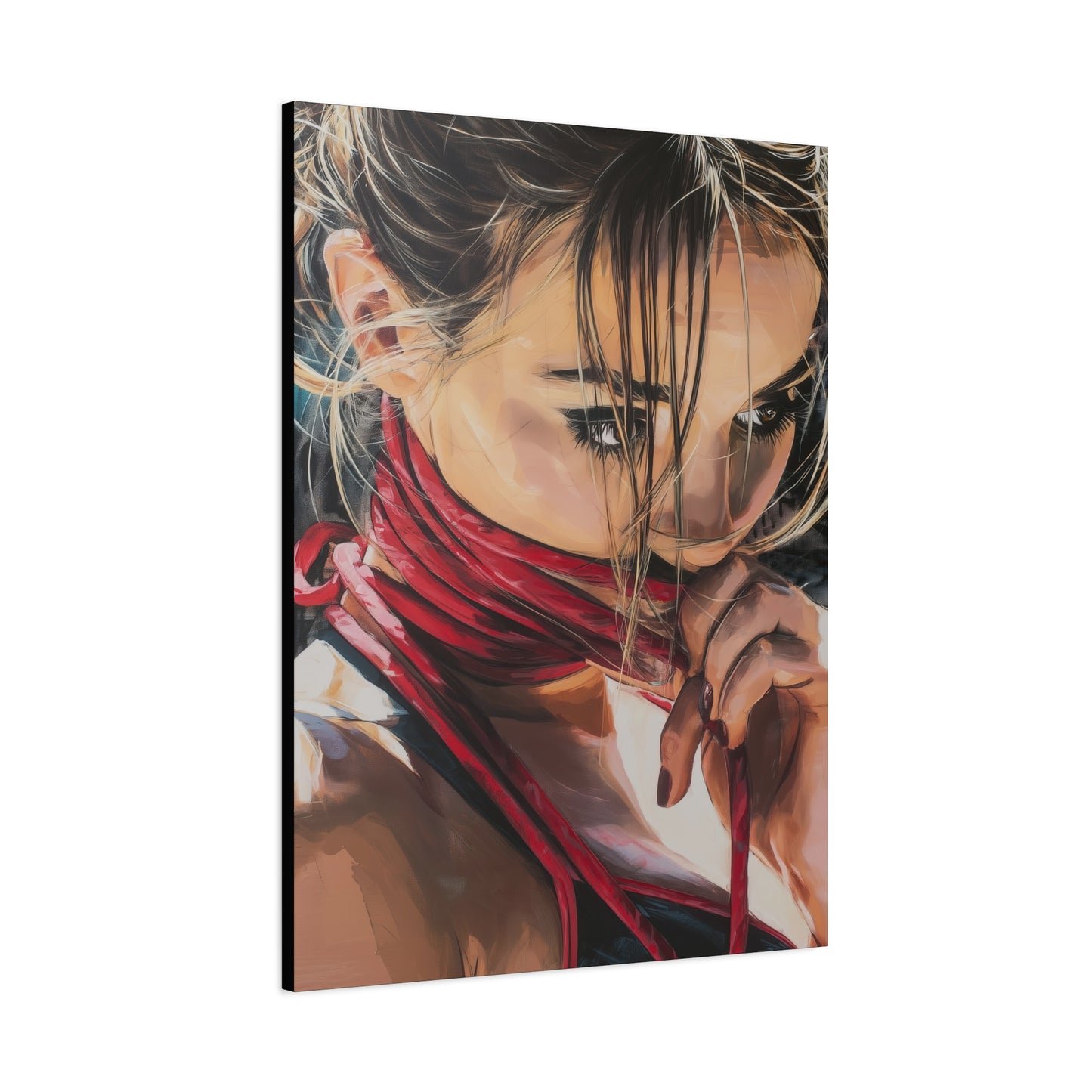 Gallery Wrapped Canvas, Ropes and Reverence Art Canvas, Erotic Shibari Art Canvas – Aya