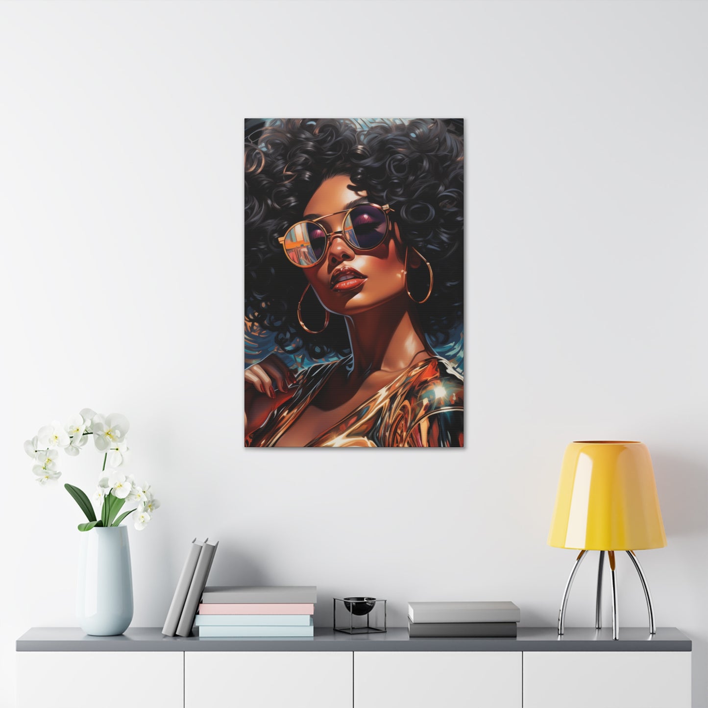 Gallery Wrapped Canvas, Retro Urban Queen, Femme Doll Art Canvas – Kesha