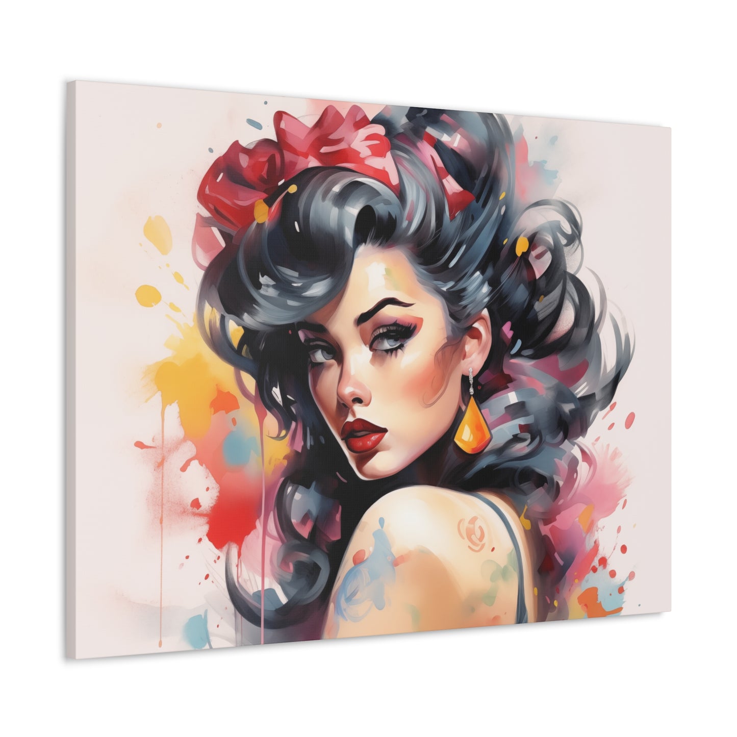 Canvas Wall Art, Gallery Wrapped Pop Art, Femme Doll Wall Art – Genevieve