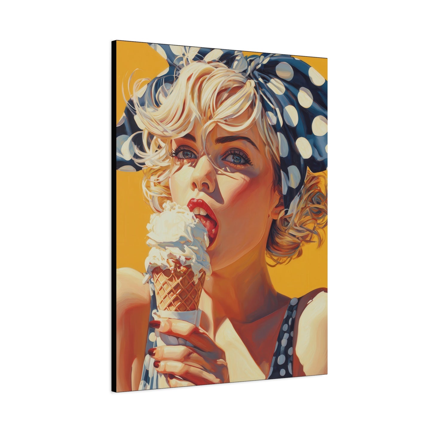 Gallery Wrapped Canvas, Sweet Summer Nostalgia, Sugar and Spice Art Canvas, Ice Cream Dreams Art – Ellie