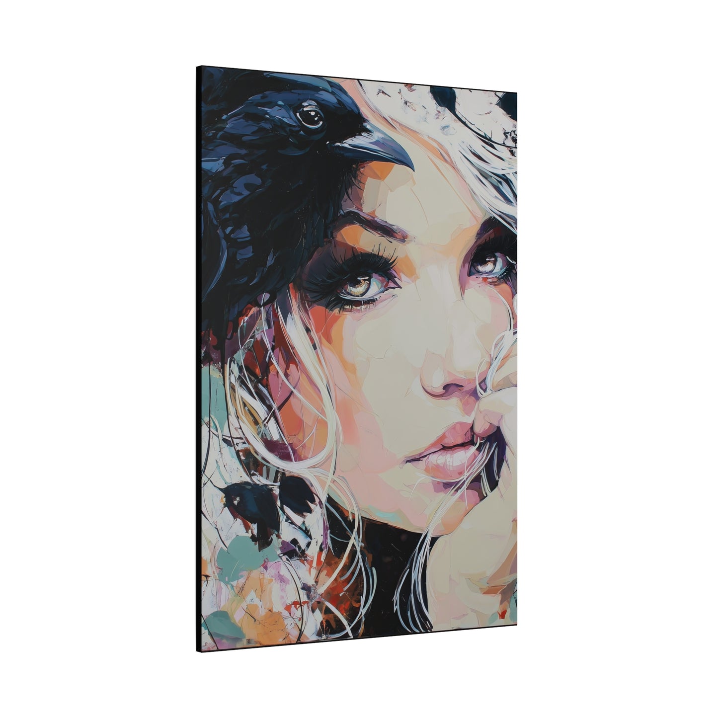 Gallery Wrapped Canvas, Myth and Bones Gothic Art Canvas, Dark Muse Canvas - Calista