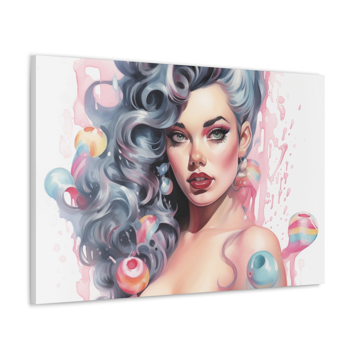 Canvas Wall Art, Gallery Wrapped Pop Art, Femme Doll Wall Art – Lux