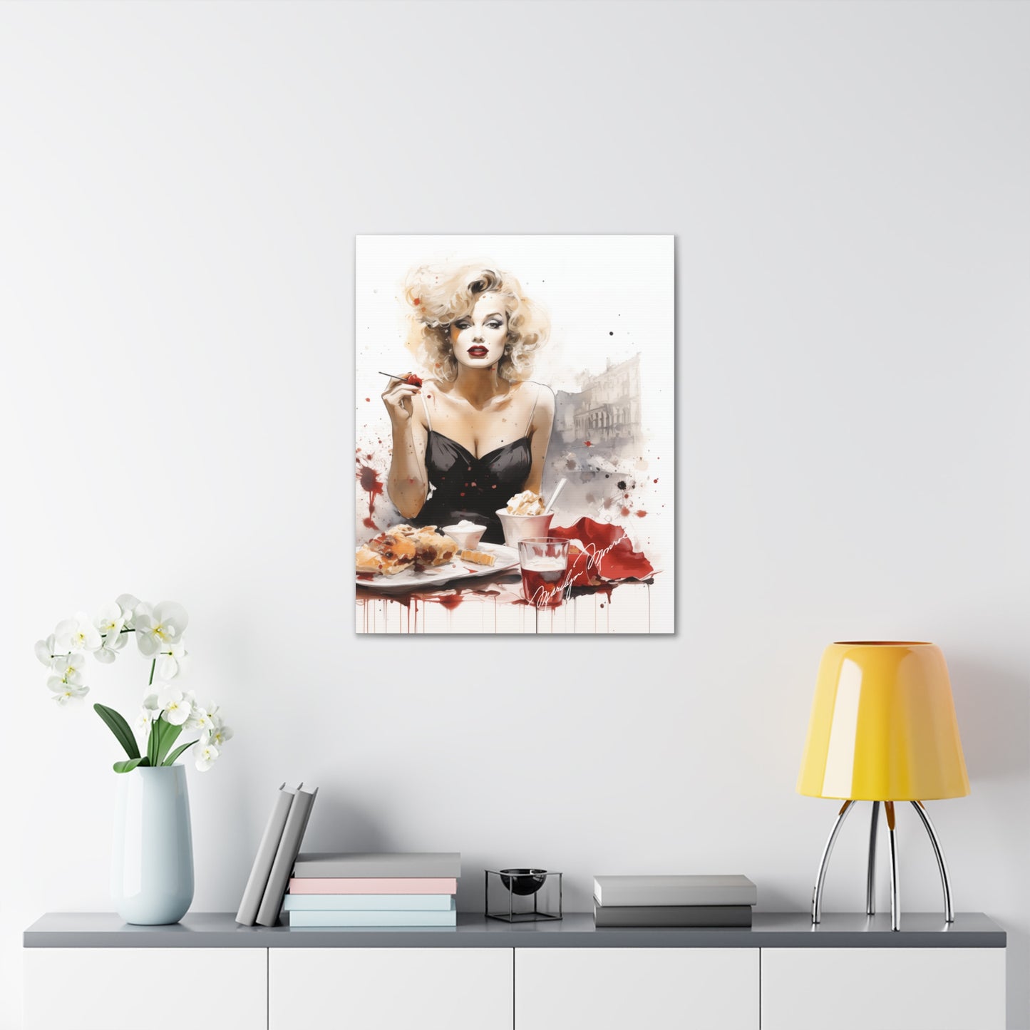 Canvas Wall Art, Gallery Wrapped Pop Art, Celebrity Wall Art – Marilyn Monroe - Cafe