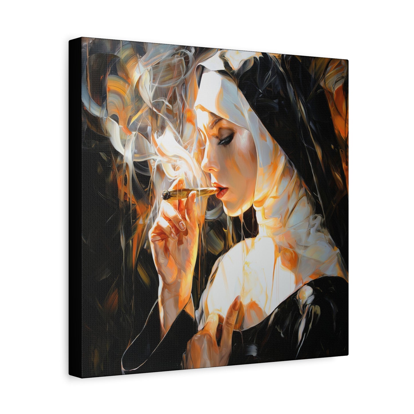 Gallery Wrapped Canvas, Habits and Heresy Art Canvas, Naughty Nuns Art Canvas – Sister Benedicta