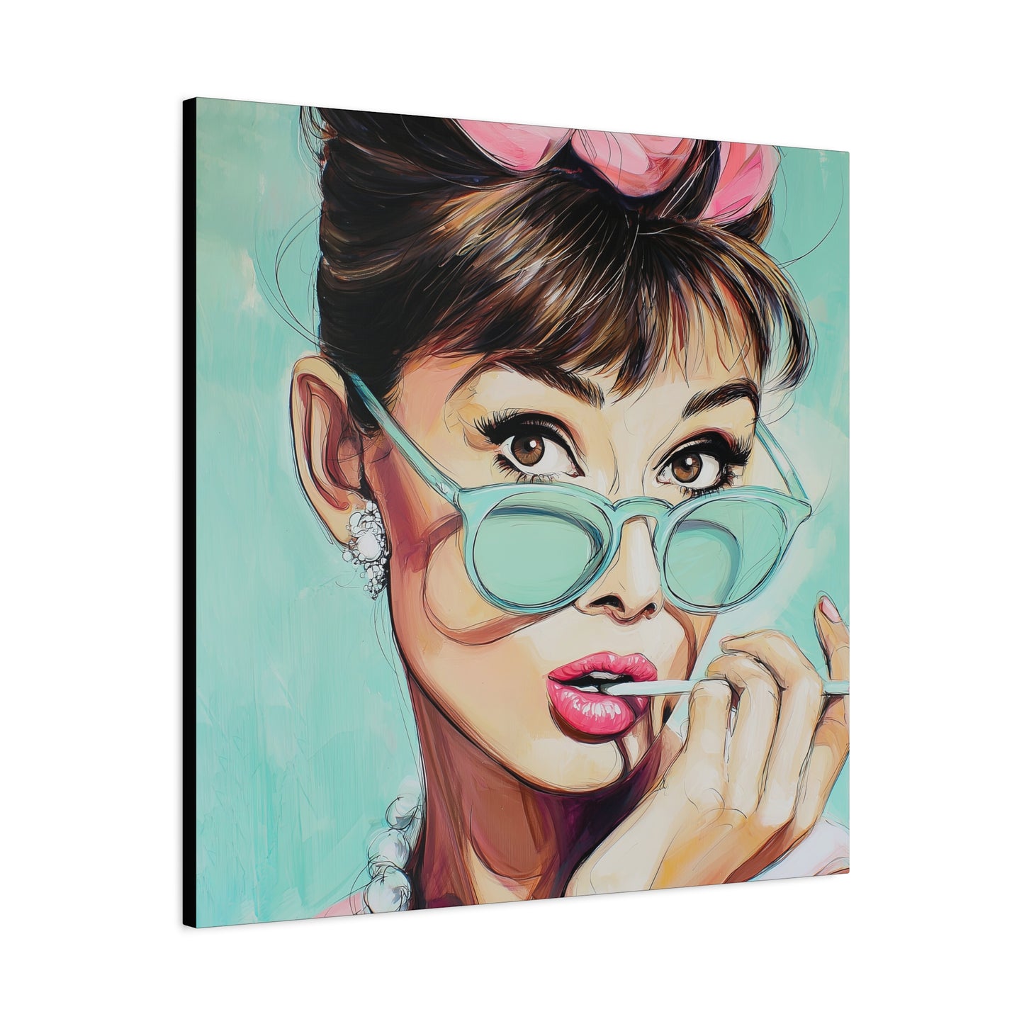 Gallery Wrapped Canvas, The Diva Project Art Canvas, Pinup Art Canvas – Audrey Hepburn - ELEVEN