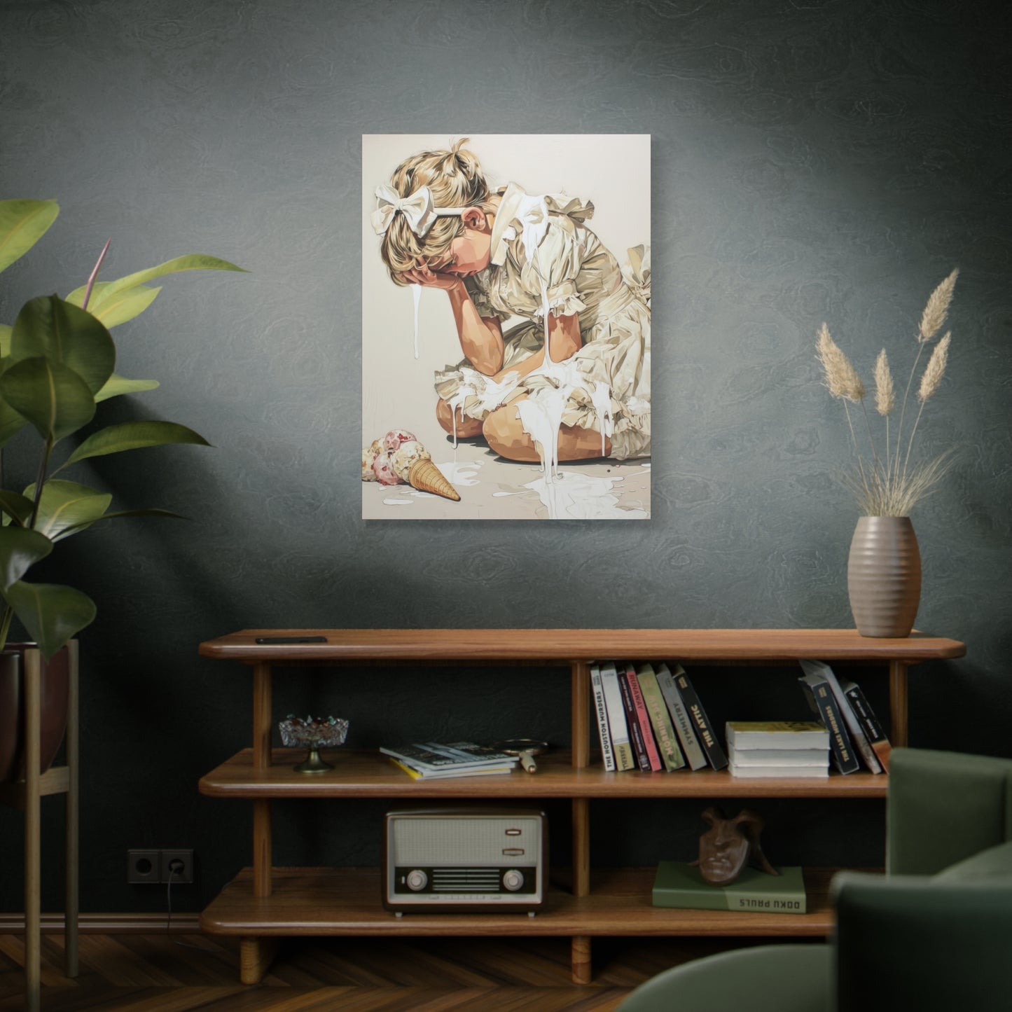 Gallery Wrapped Canvas, Sweet Summer Nostalgia, Sugar and Spice Art Canvas, Ice Cream Dreams Art – Clara