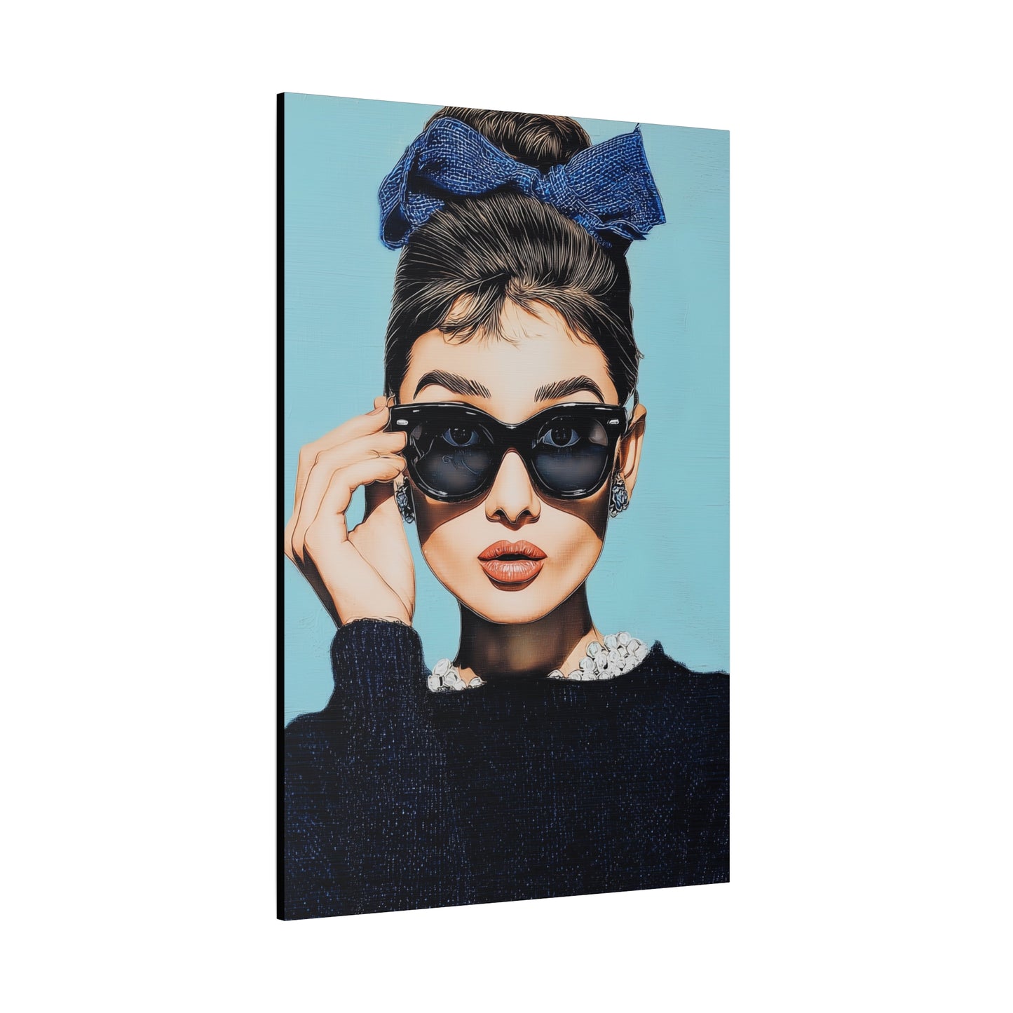 Gallery Wrapped Canvas, The Diva Project Art Canvas, Pinup Art Canvas – Audrey Hepburn - THREE