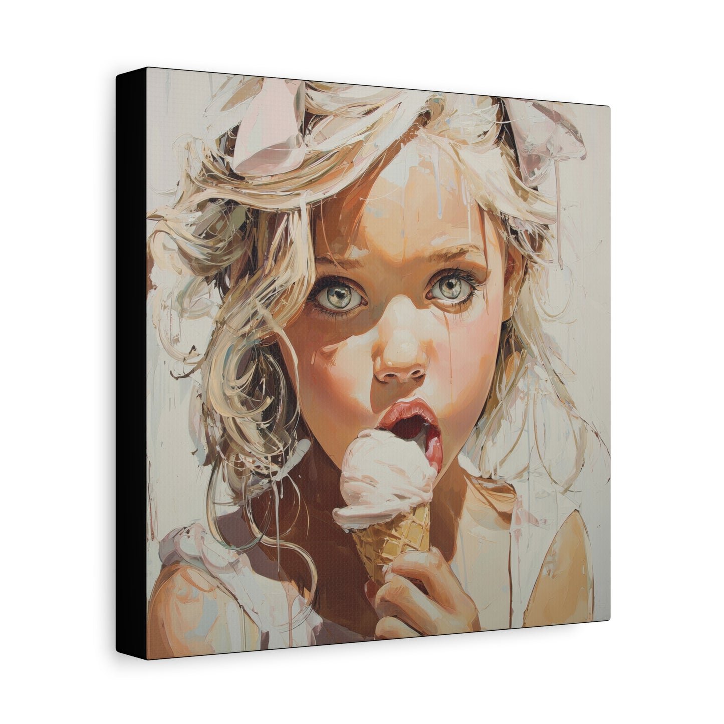 Gallery Wrapped Canvas, Sweet Summer Nostalgia, Sugar and Spice Art Canvas, Ice Cream Dreams Art – Briony