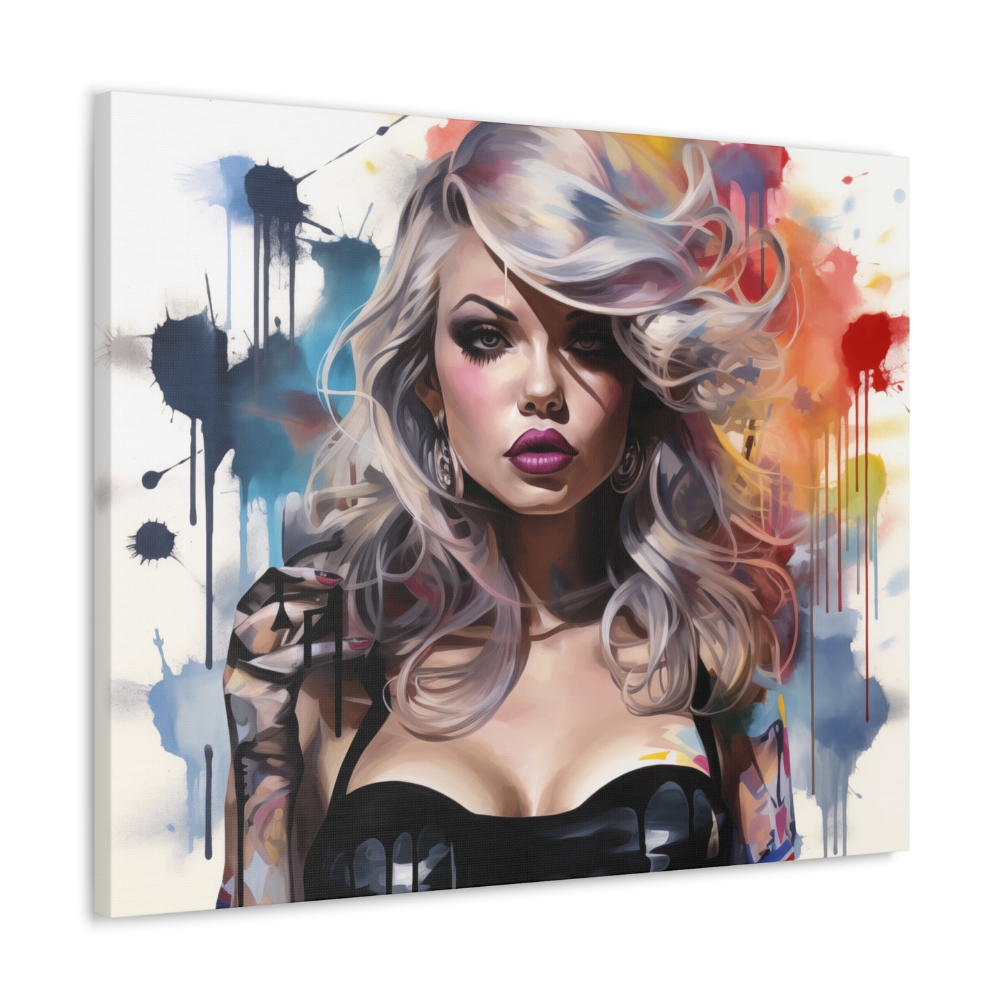 Canvas Wall Art, Gallery Wrapped Pop Art, Femme Doll Wall Art – Zephyr