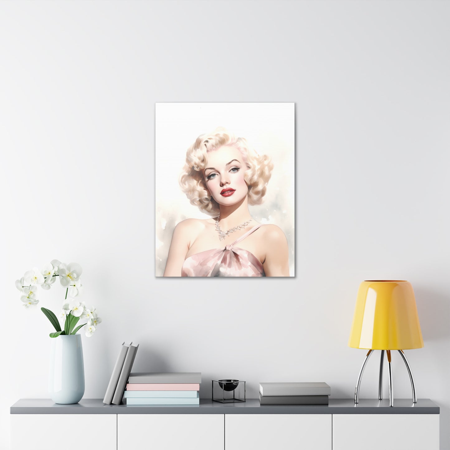 Canvas Wall Art, Gallery Wrapped Pop Art, Celebrity Wall Art – Marilyn Monroe - Pink