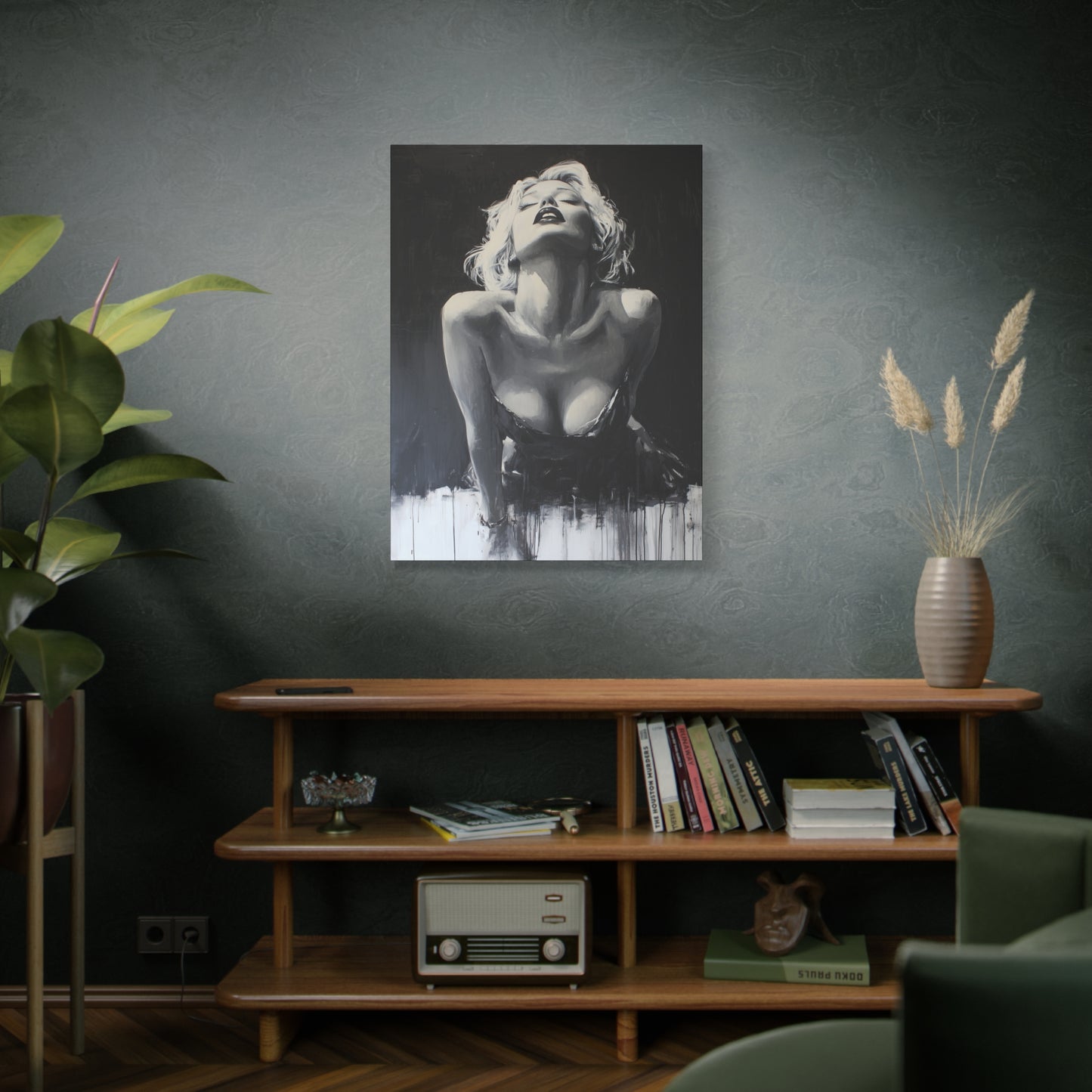 Gallery Wrapped Canvas, Guilt and Grit Adult Art Canvas, Erotic Pinup Art Canvas – Lucia