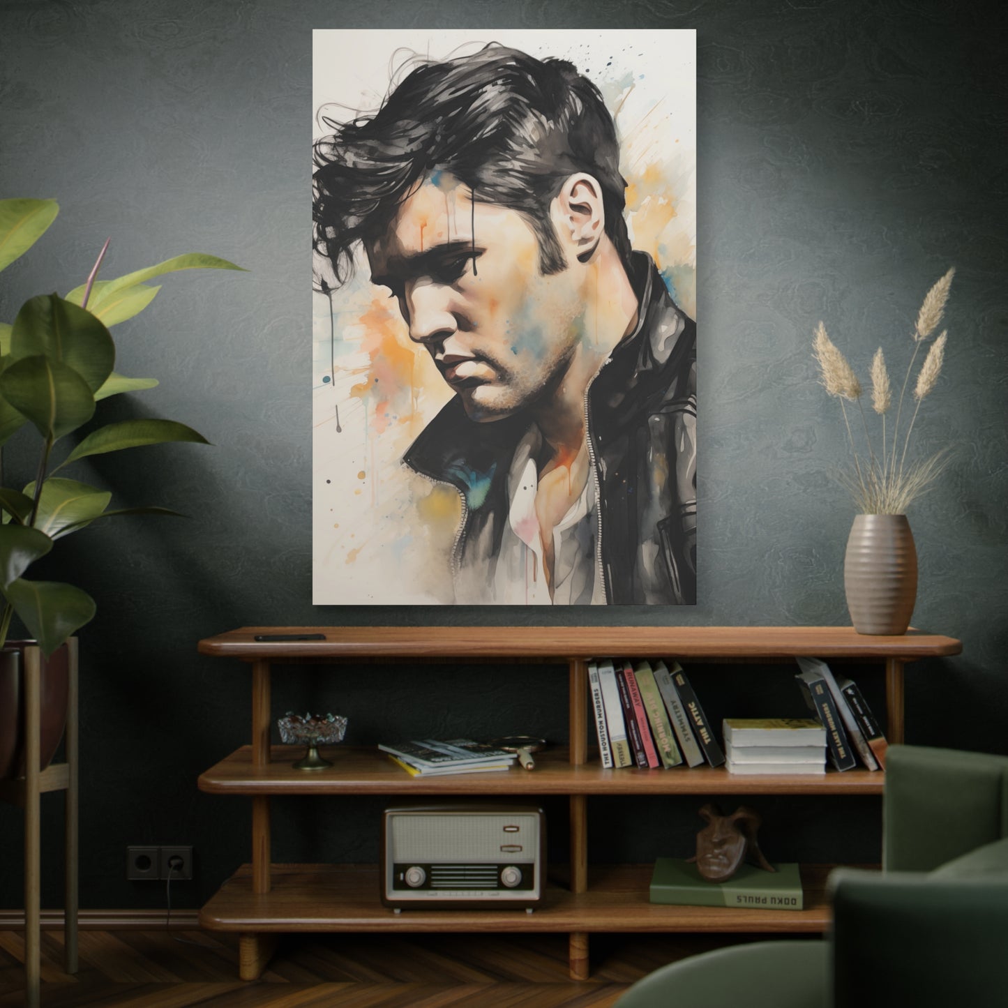 Gallery Wrapped Canvas, Celebrity Inspired, Pop Art Canvas – Elvis Also