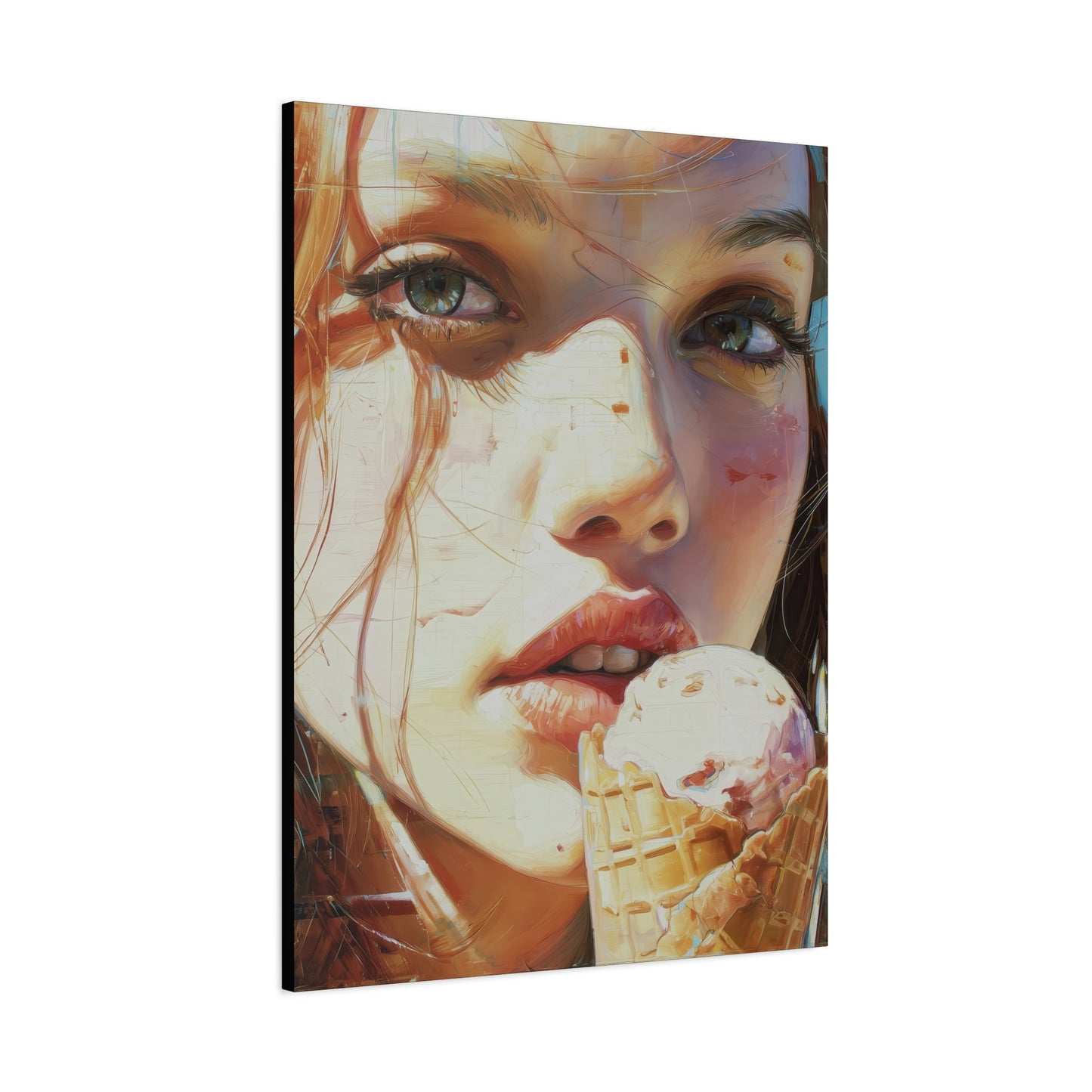 Gallery Wrapped Canvas, Sweet Summer Nostalgia, Sugar and Spice Art Canvas, Ice Cream Dreams Art – Ginny