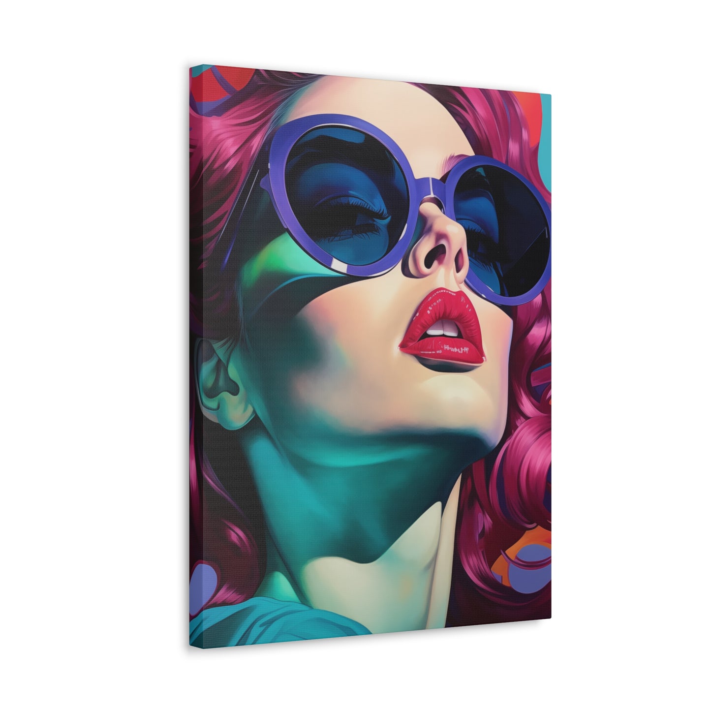 Canvas Gallery Wrapped High-Fashion Wall Art, Stylish Decor, Retro Femme Doll Pop Art – Electra