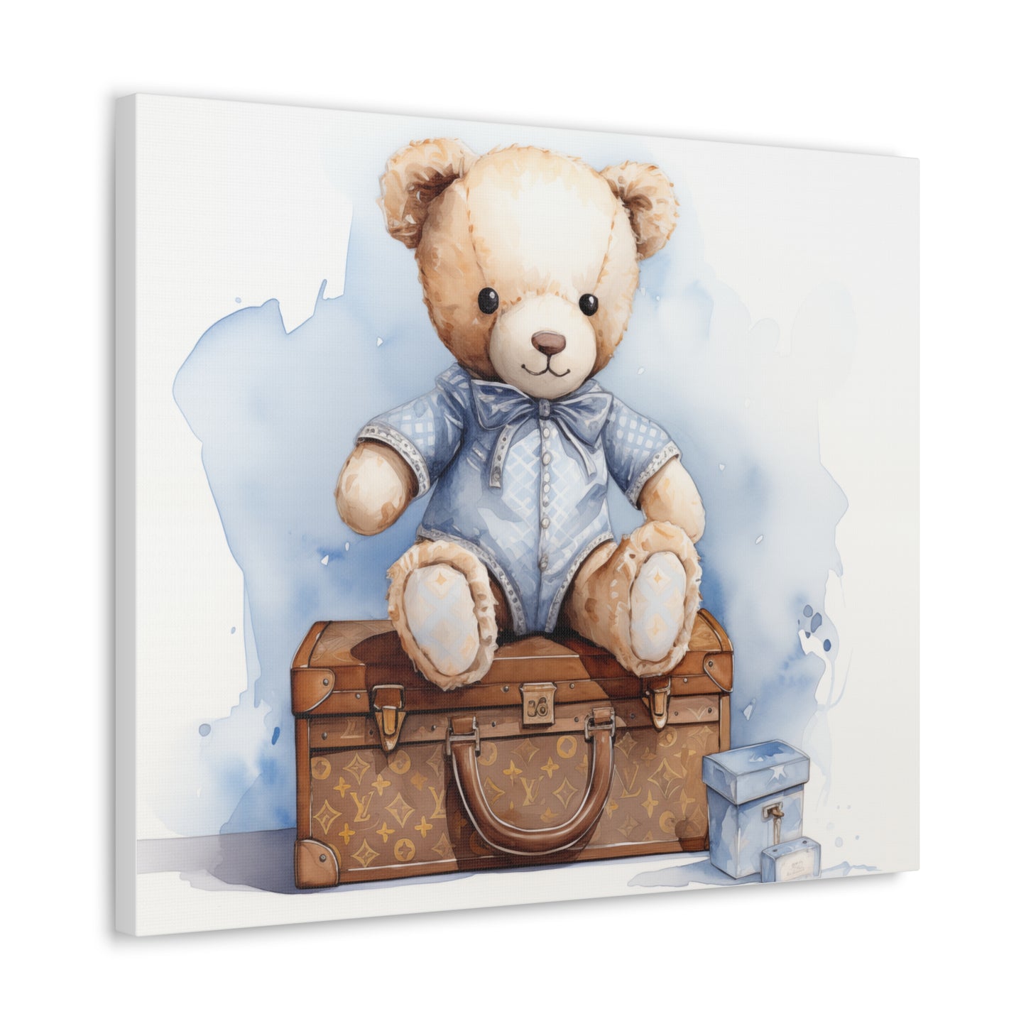 Canvas Gallery Wrap - LV Bear Wall Art - Blu