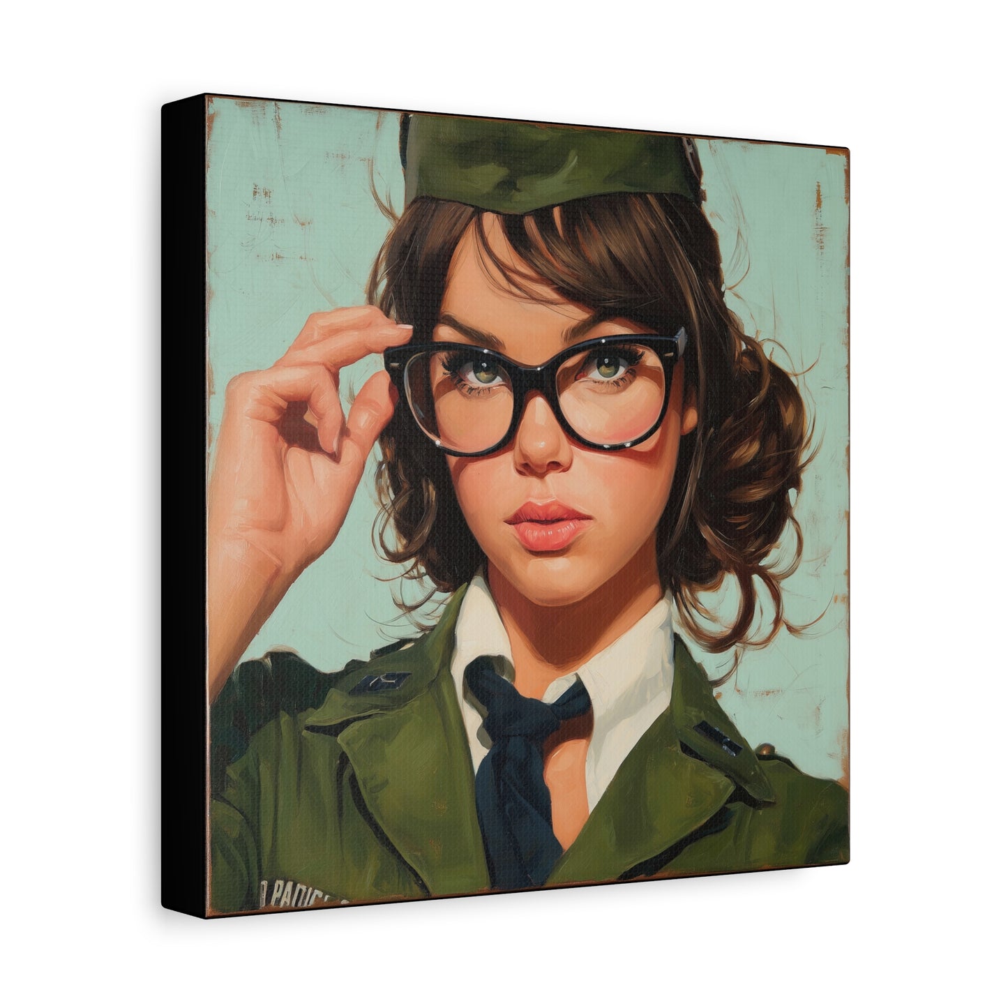 Gallery Wrapped Canvas, Liberty and Lace Art Canvas, Erotic Pinup Art Canvas – Piper