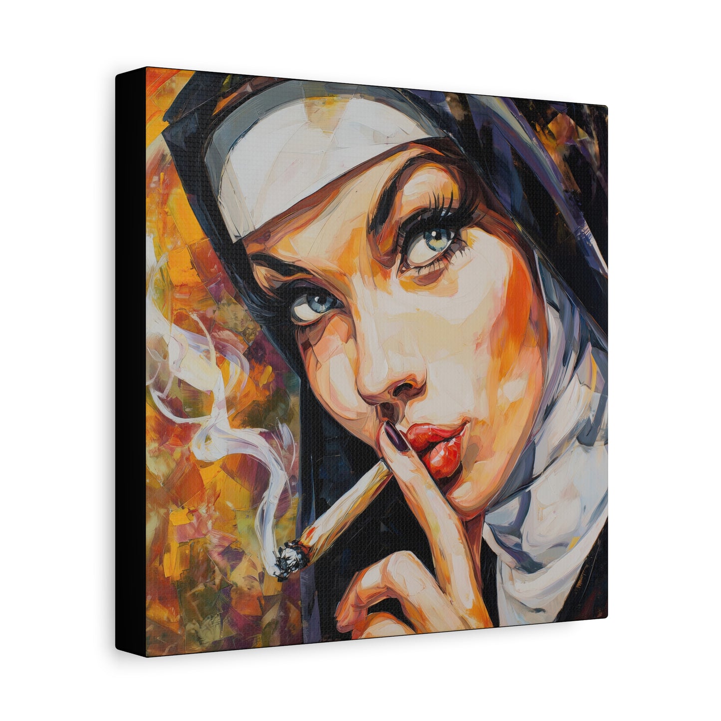 Gallery Wrapped Canvas, Habits and Heresy Art Canvas, Naughty Nuns Art Canvas – Sister Celestine