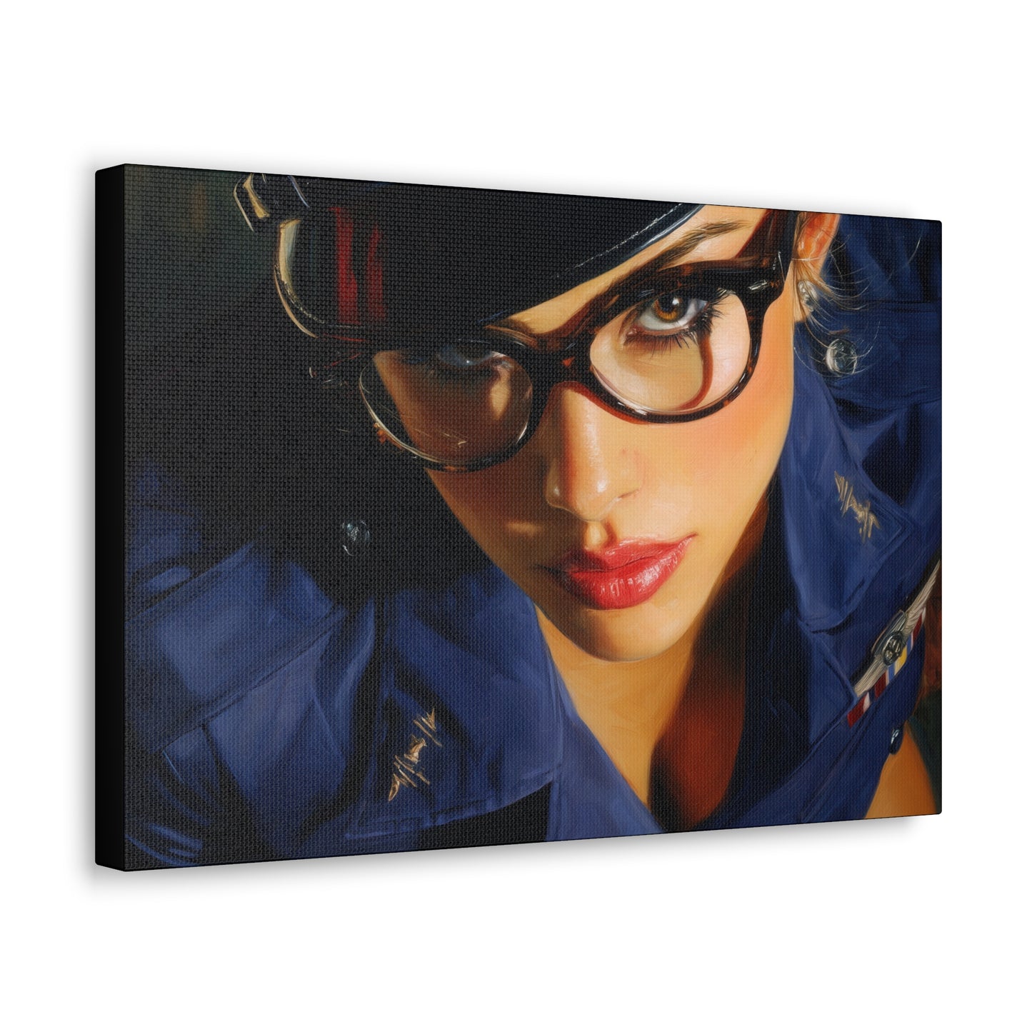 Gallery Wrapped Canvas, Liberty and Lace Art Canvas, Erotic Pinup Art Canvas – Janice