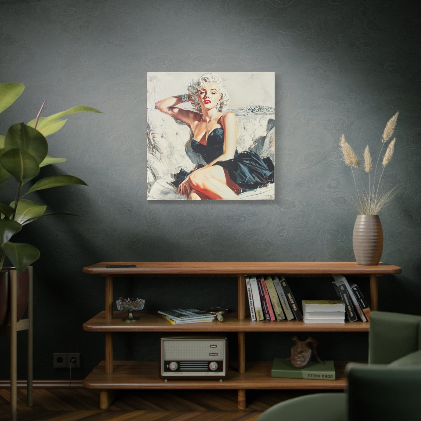 Gallery Wrapped Canvas, The Diva Project Art Canvas, Pinup Art Canvas – Marilyn Monroe - FIVE