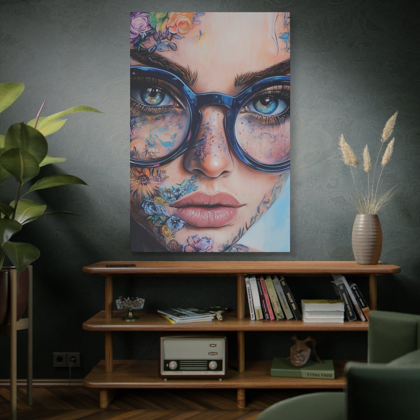Canvas Gallery Wrap, Ladies in Lenses Wall Art, Abstract Femme Girl Art - Sara