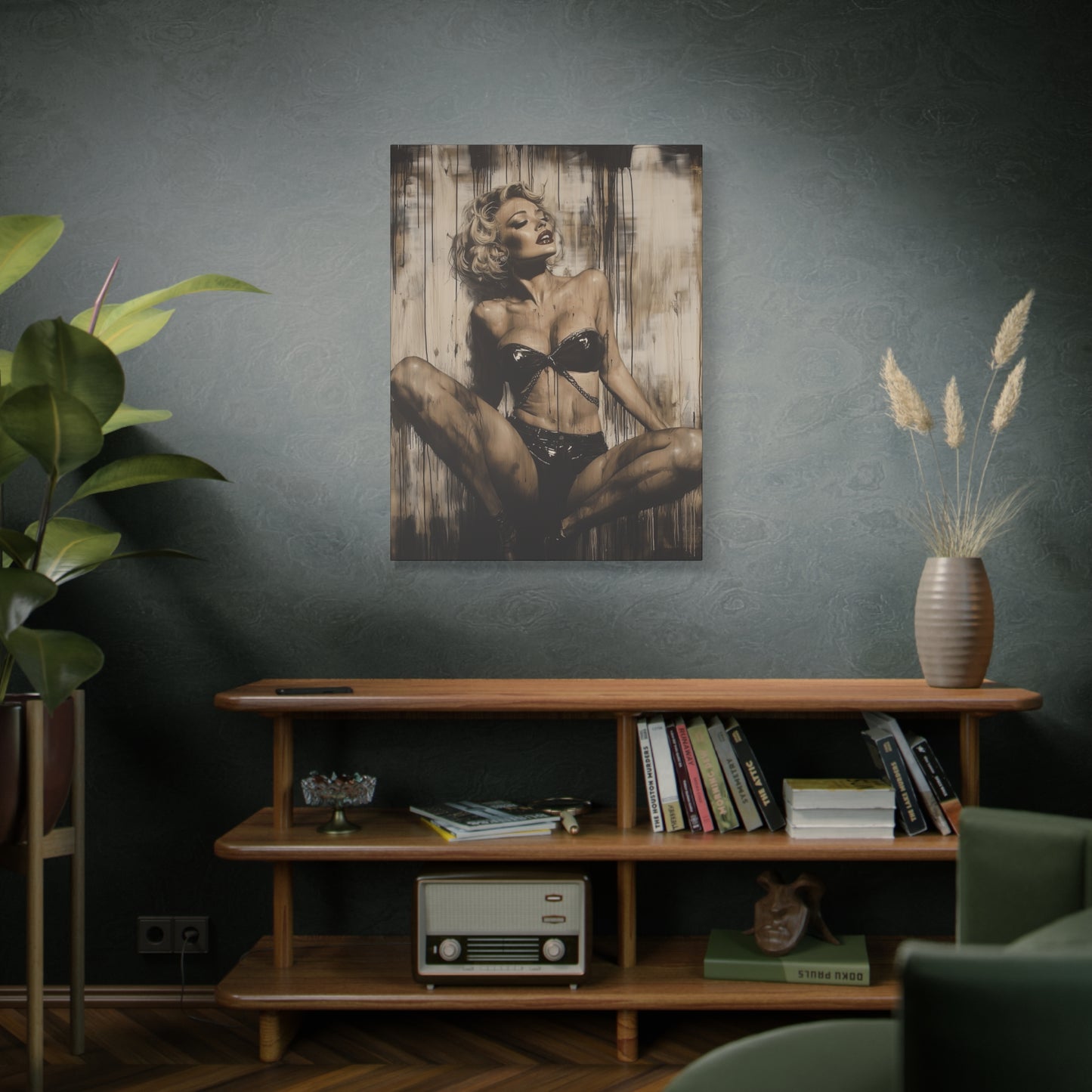 Gallery Wrapped Canvas, Guilt and Grit Adult Art Canvas, Erotic Pinup Art Canvas – Calista