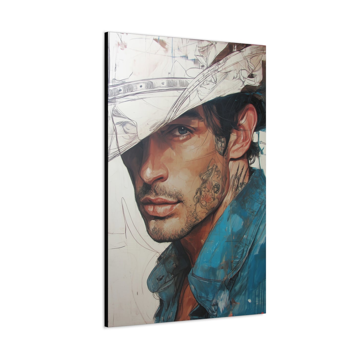 Gallery Wrapped Canvas, Wranglers and Wreckage Art Canvas, Erotic Pinup Art Canvas – Jack