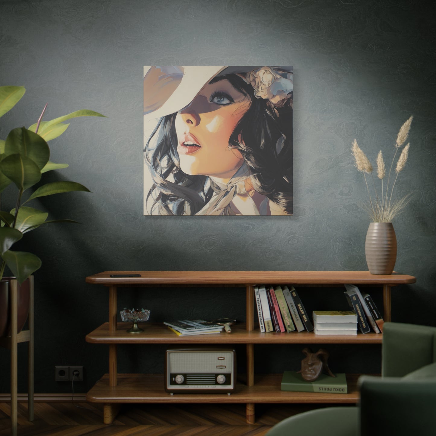 Gallery Wrapped Canvas, Wranglers and Wreckage Art Canvas, Erotic Pinup Art Canvas – Clementine